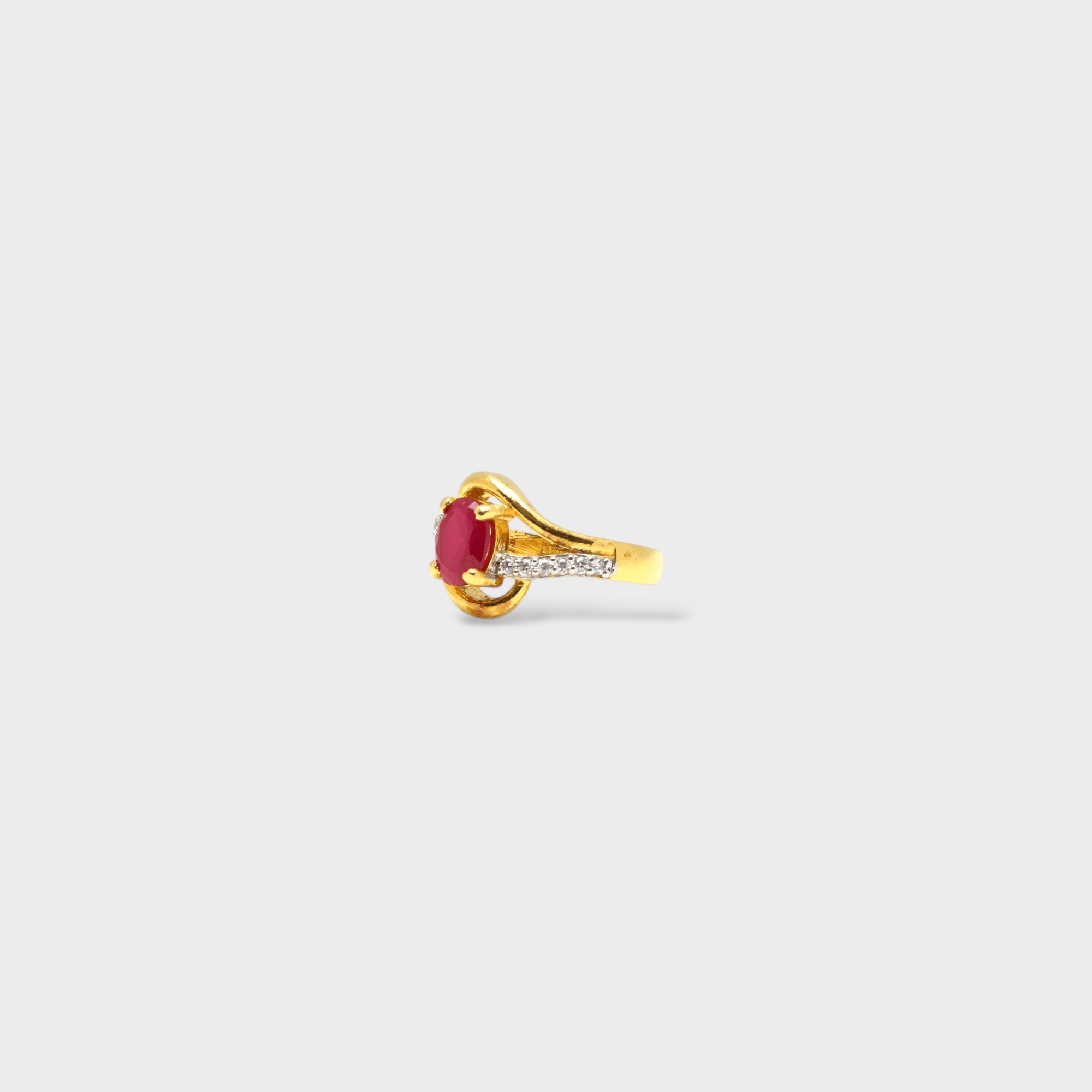 Ruby Twist Ring - Monis Anas Jewellers
