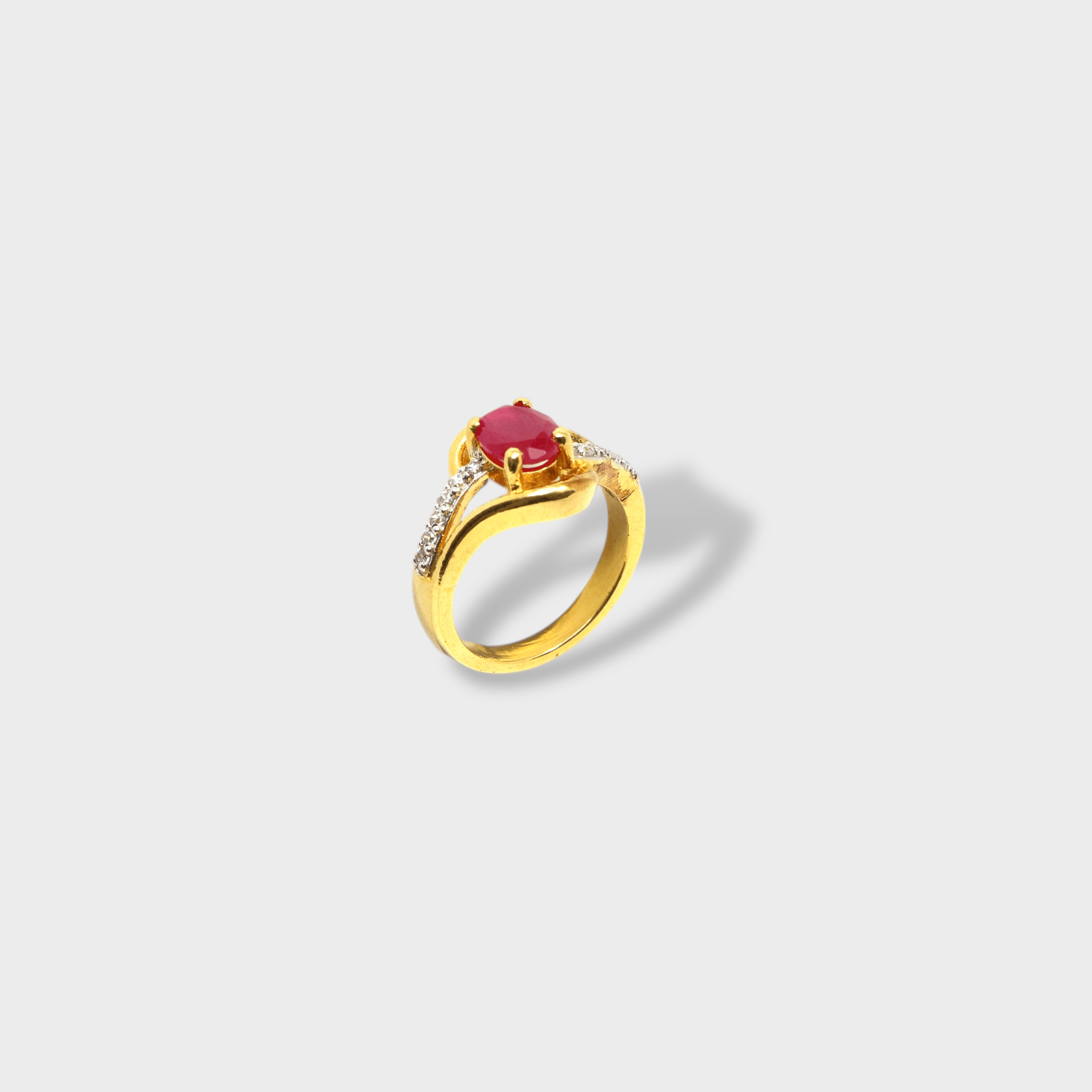 Ruby Twist Ring - Monis Anas Jewellers