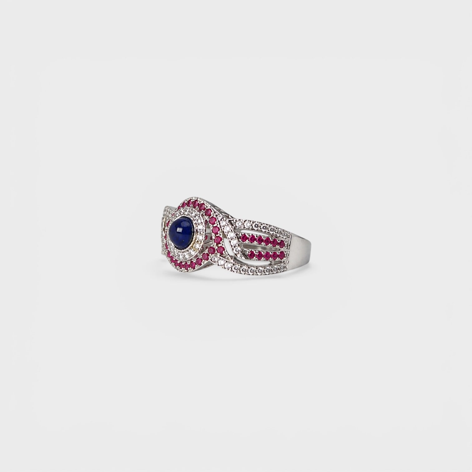 Ruby Mist Halo Ring