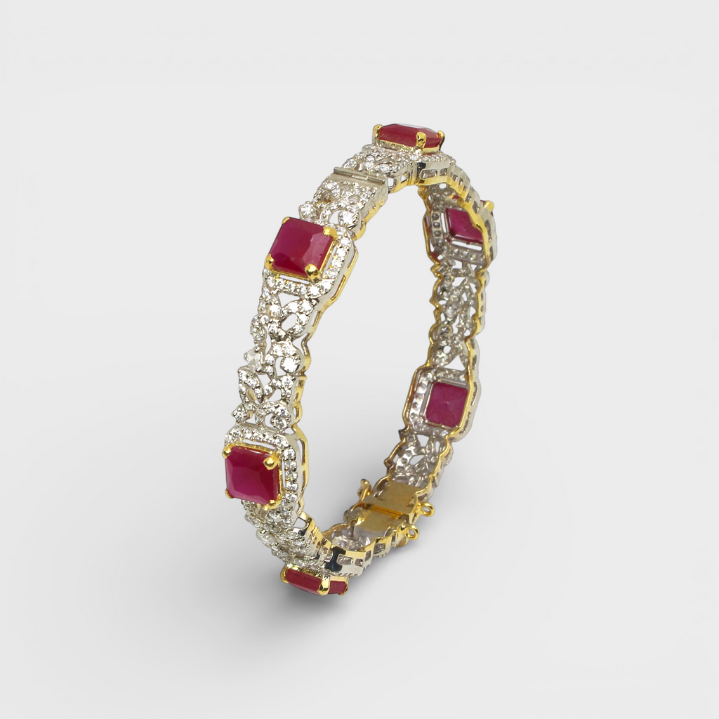 Ruby Openwork Bangle Bracelet