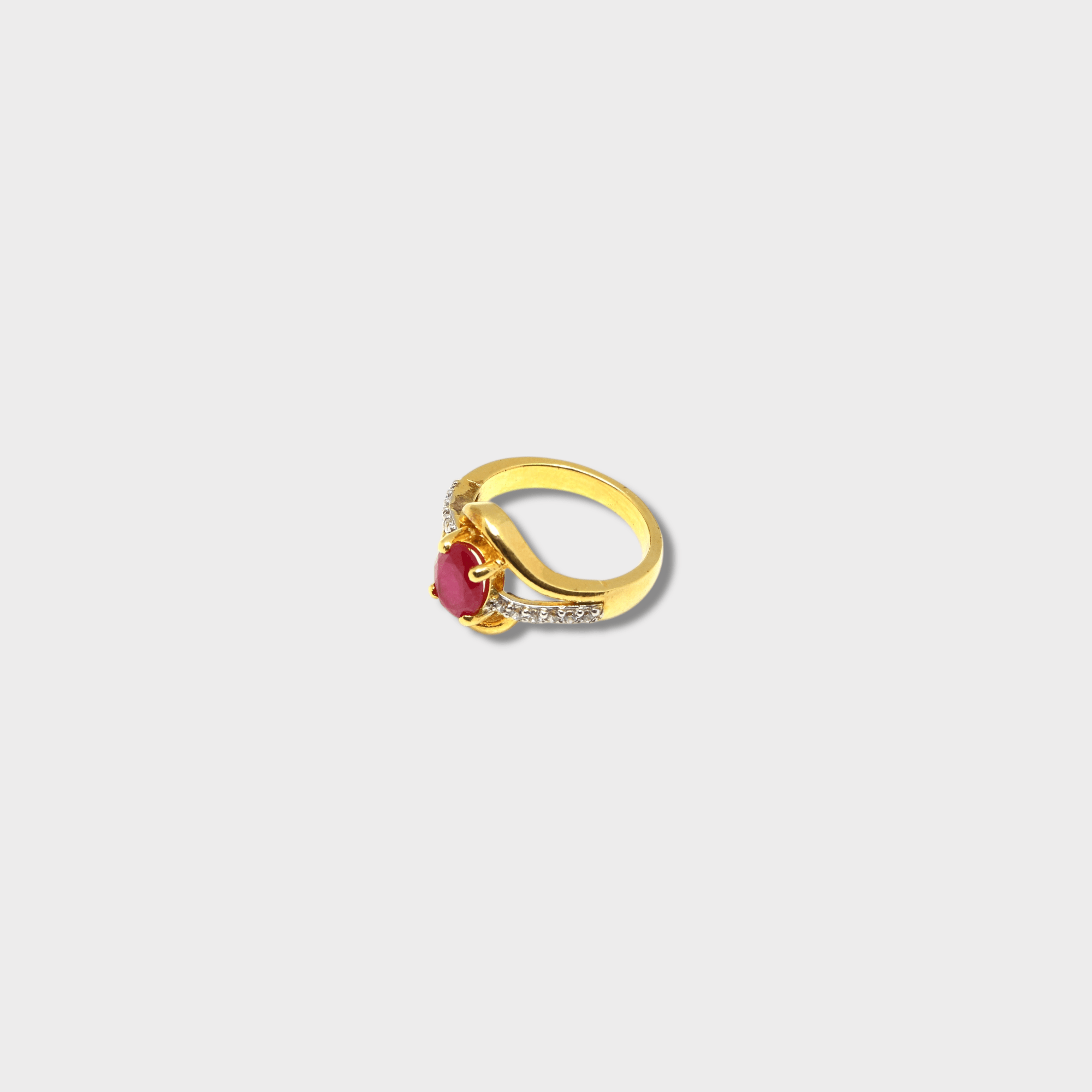 Ruby Twist Ring - Monis Anas Jewellers