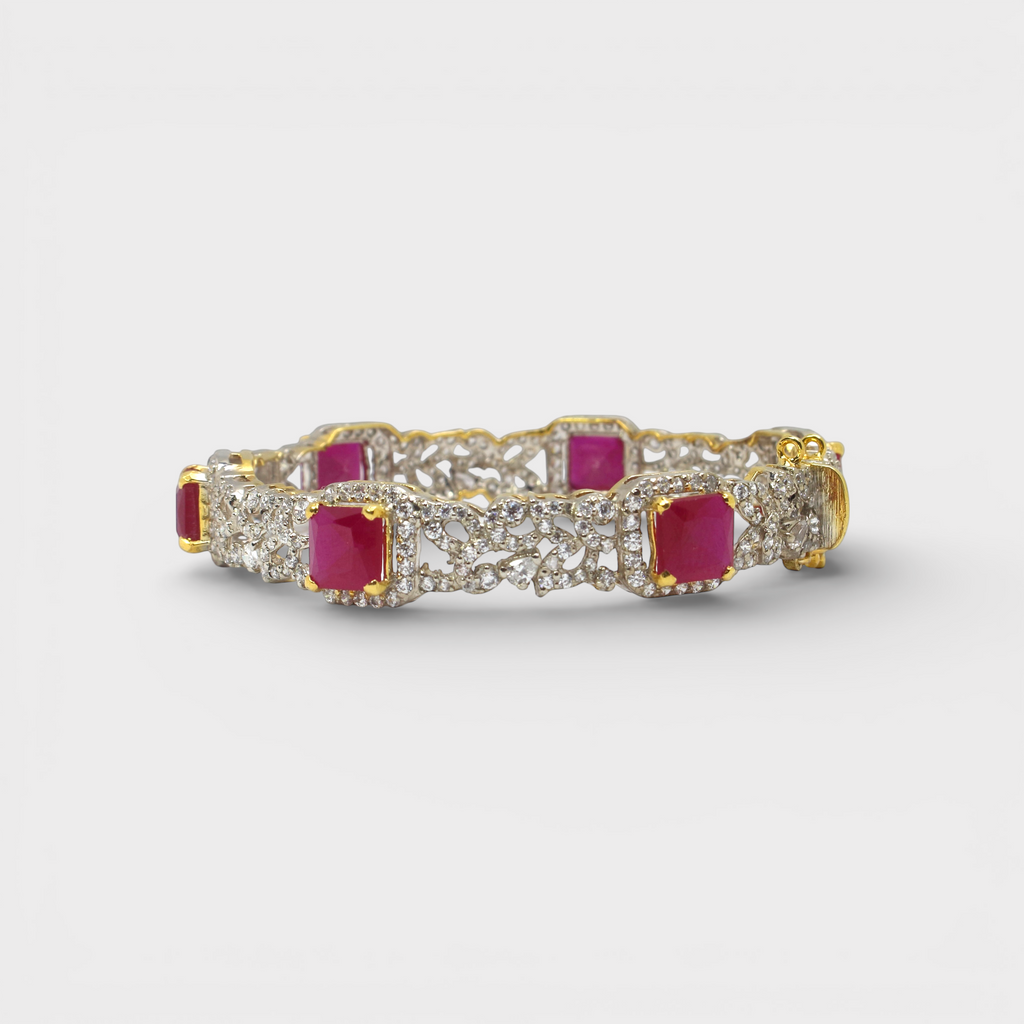 Ruby Openwork Bangle Bracelet