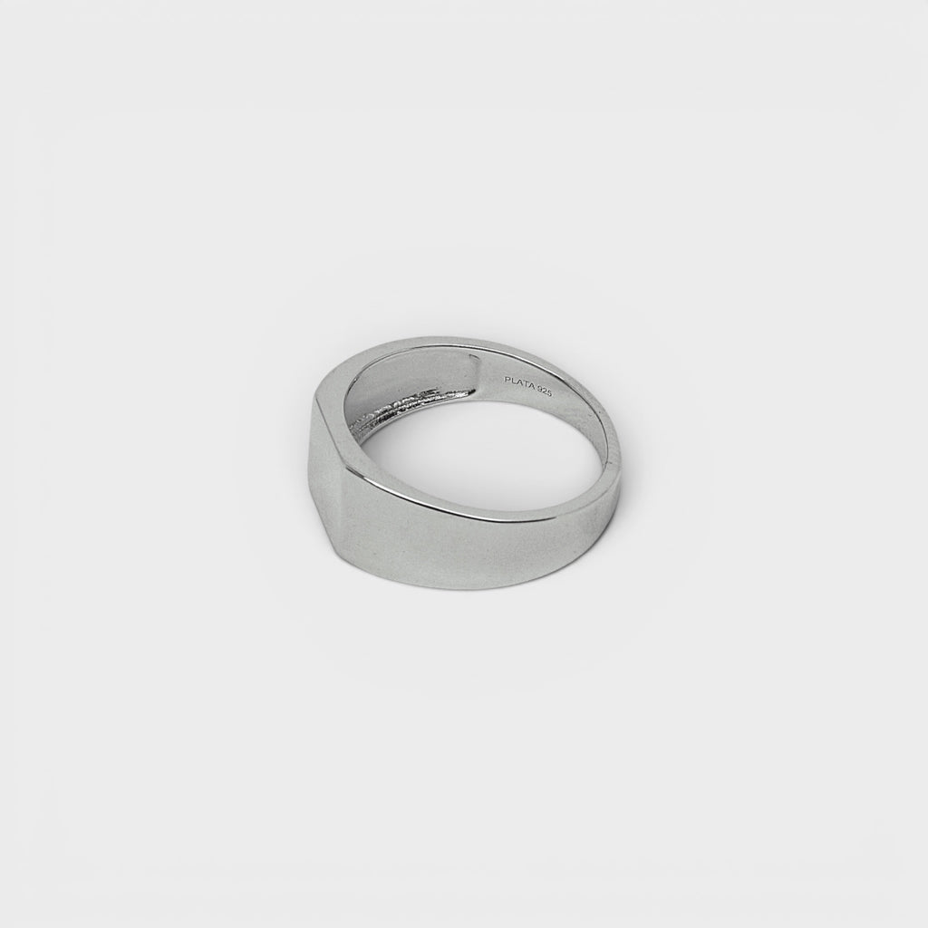 Silver Flat Signet Ring