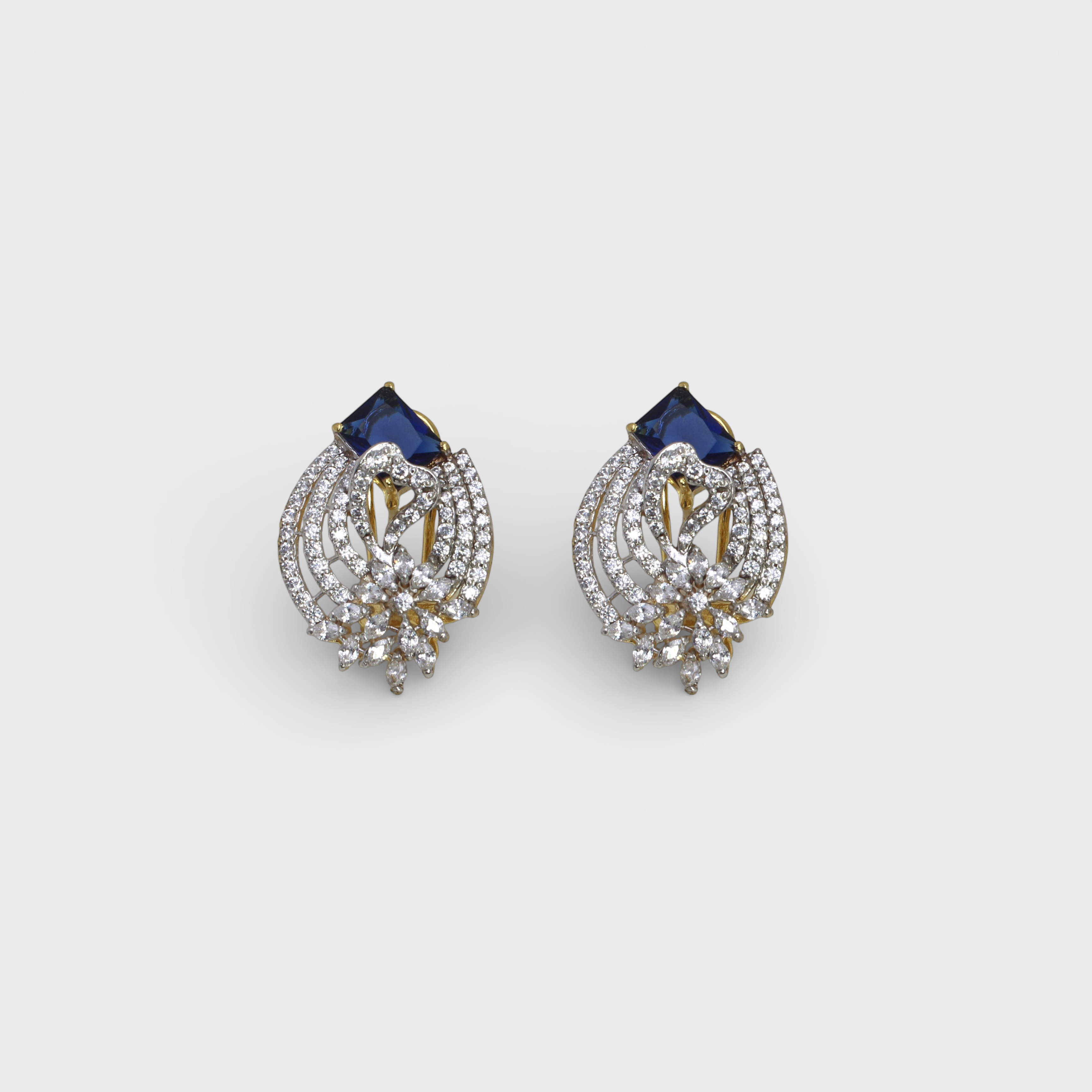 Sapphire Swan Studs