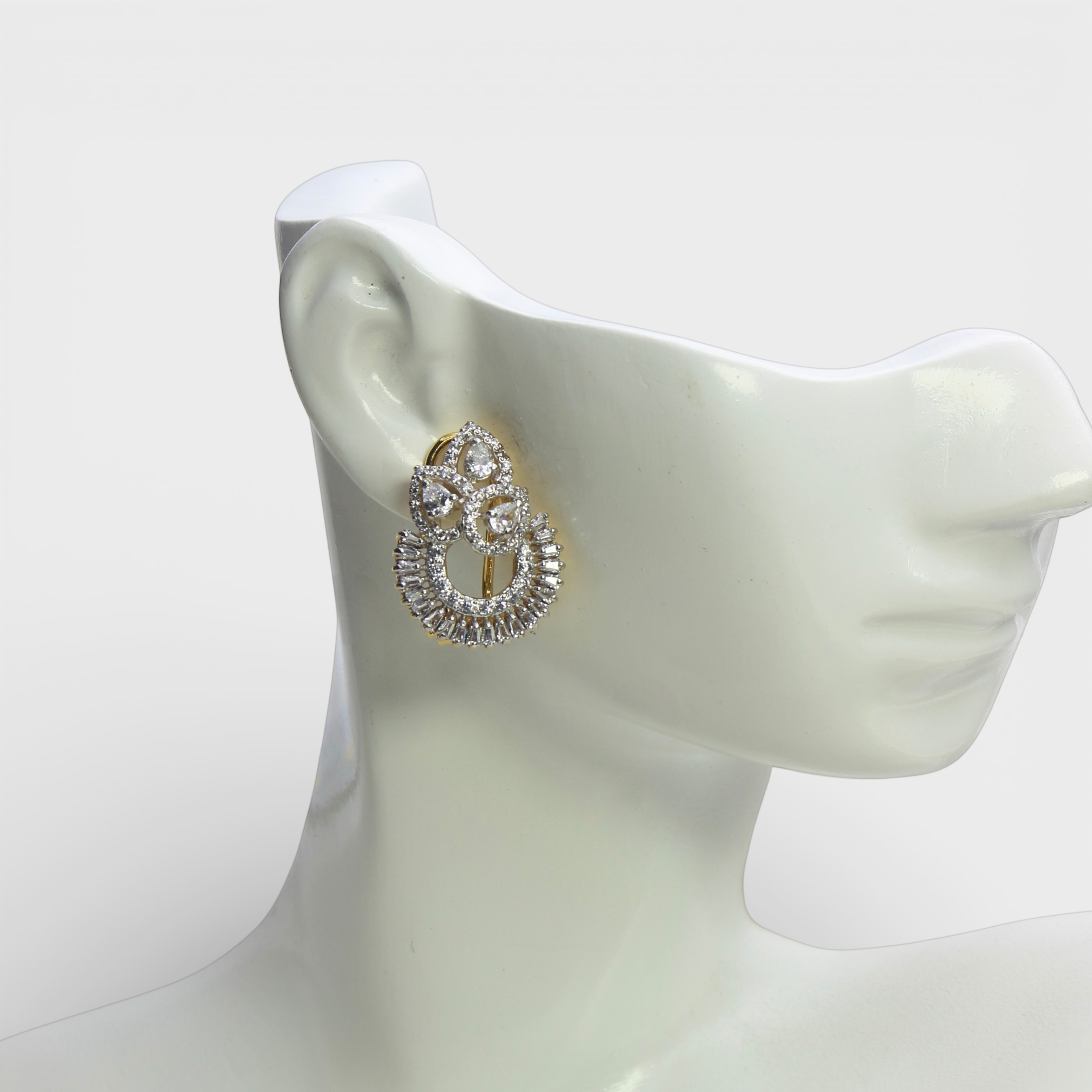 Imperial Baguette Sunburst Earrings