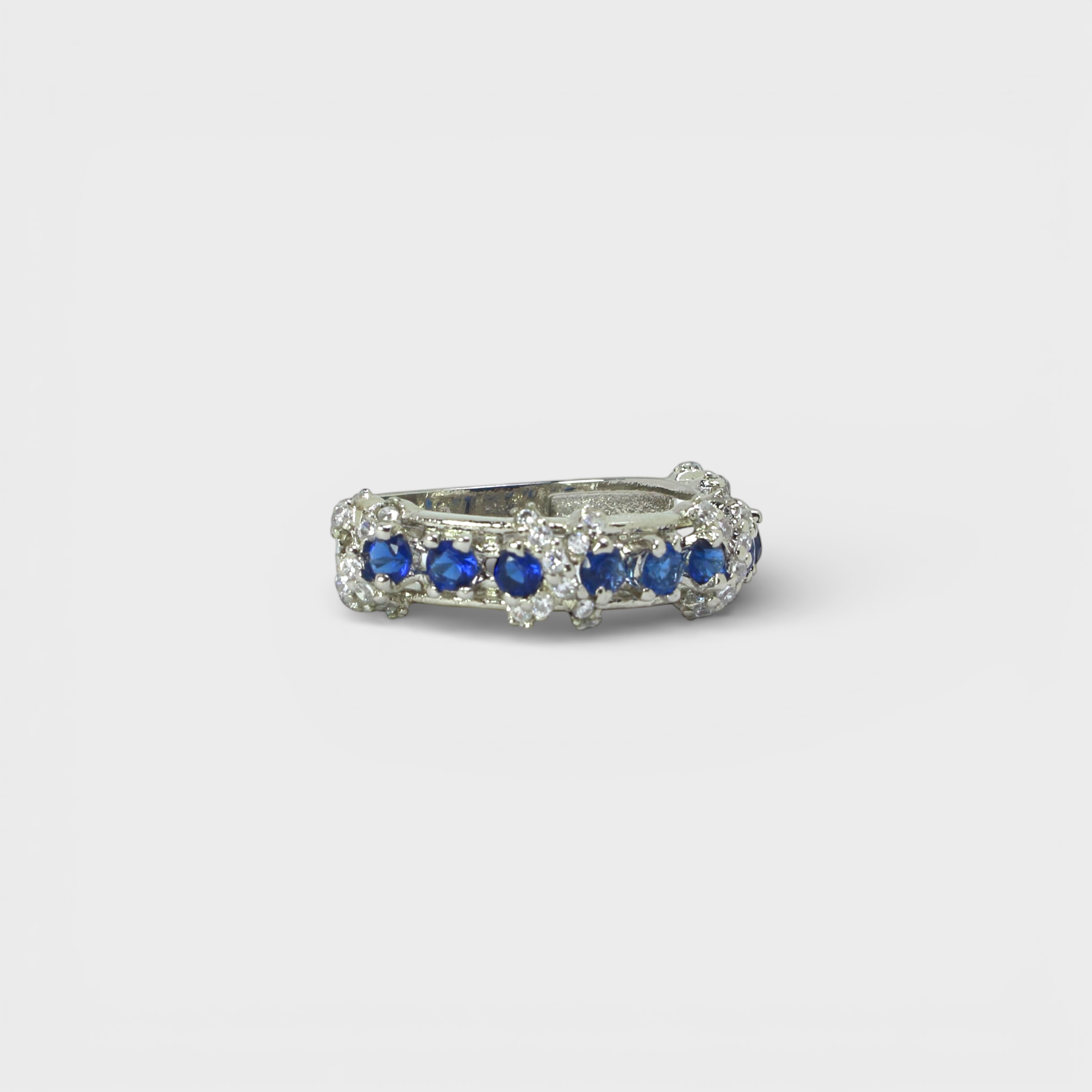 Blue Sapphire Eternity Band Ring