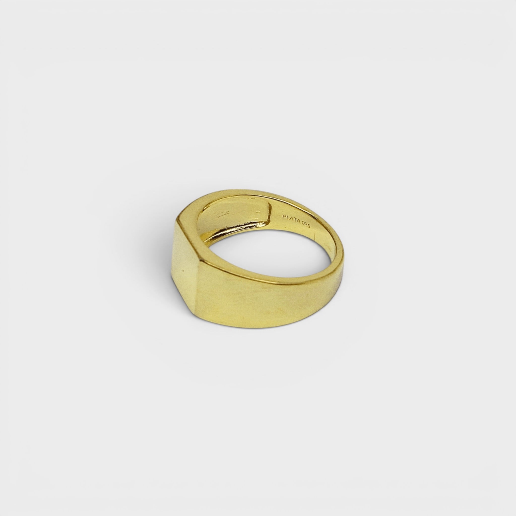 Gold Flat Signet Ring