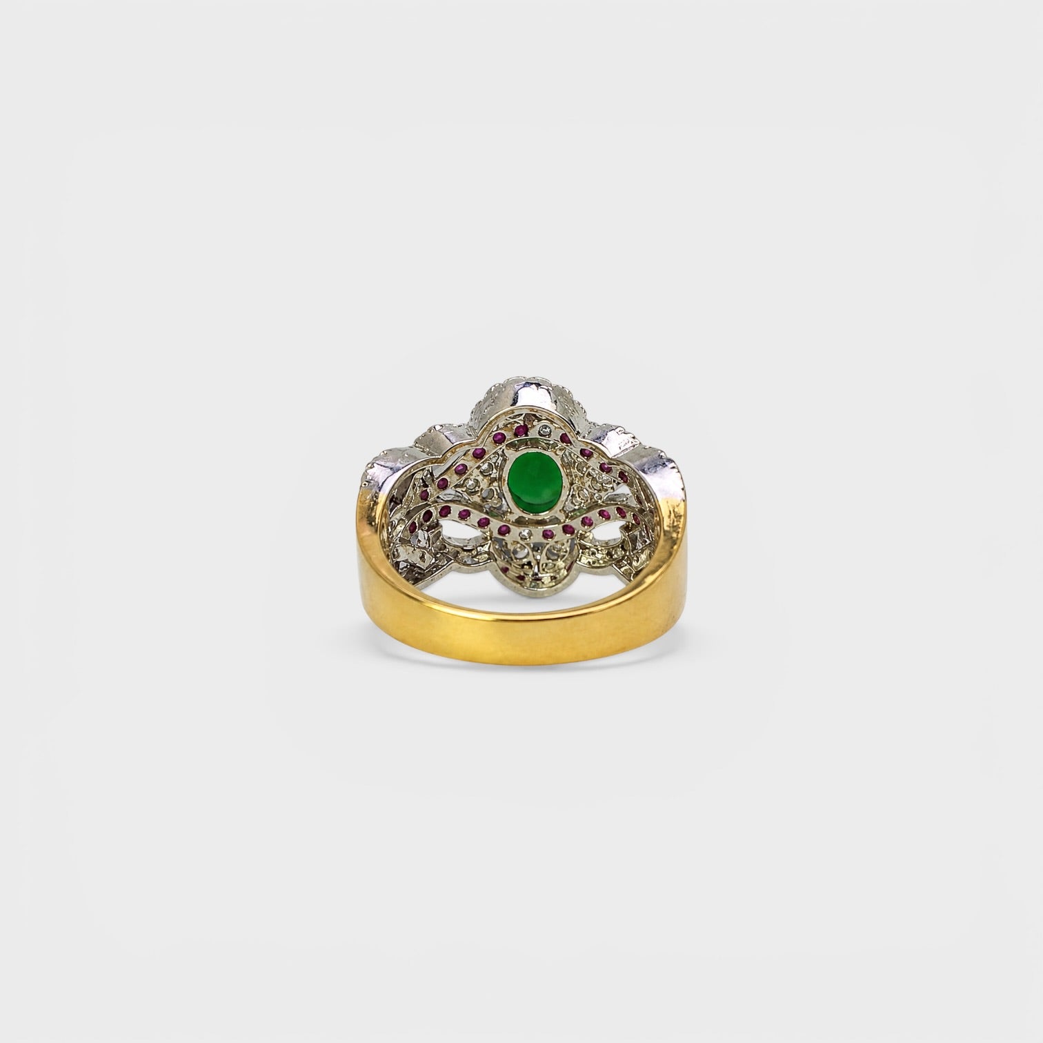 Emerald Ruby Lace Ring