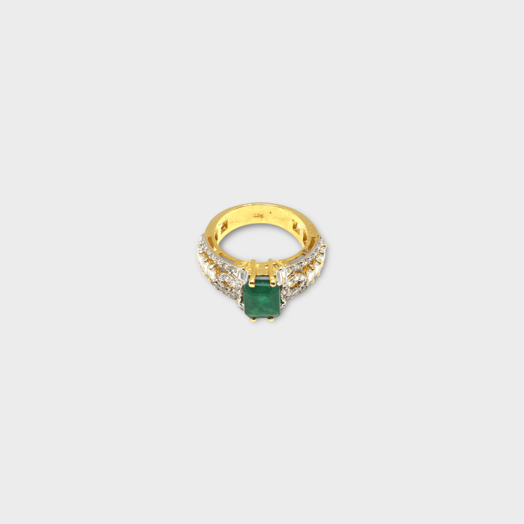 Emerald Monarch Ring - Monis Anas Jewellers