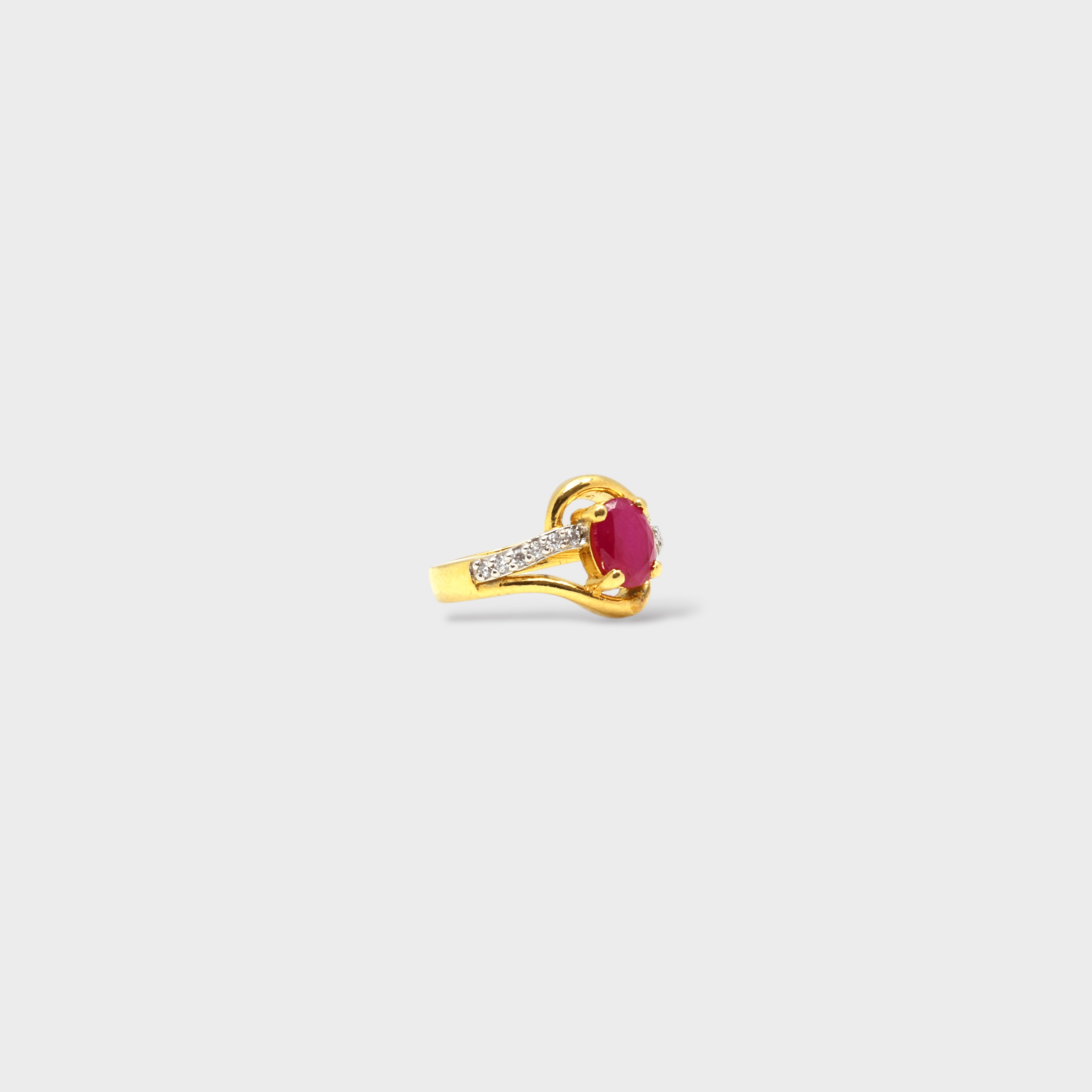 Ruby Twist Ring - Monis Anas Jewellers
