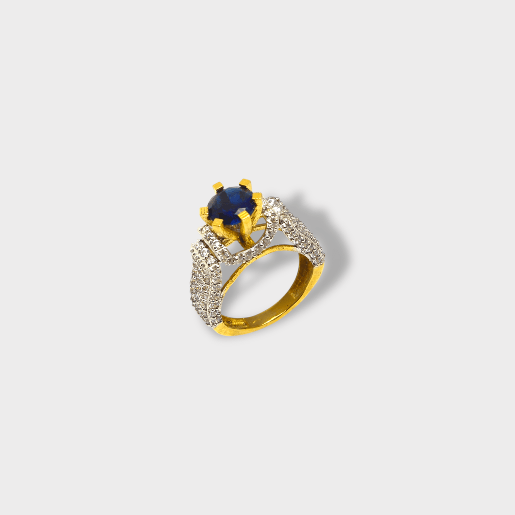 Sapphire Halo - Monis Anas Jewellers
