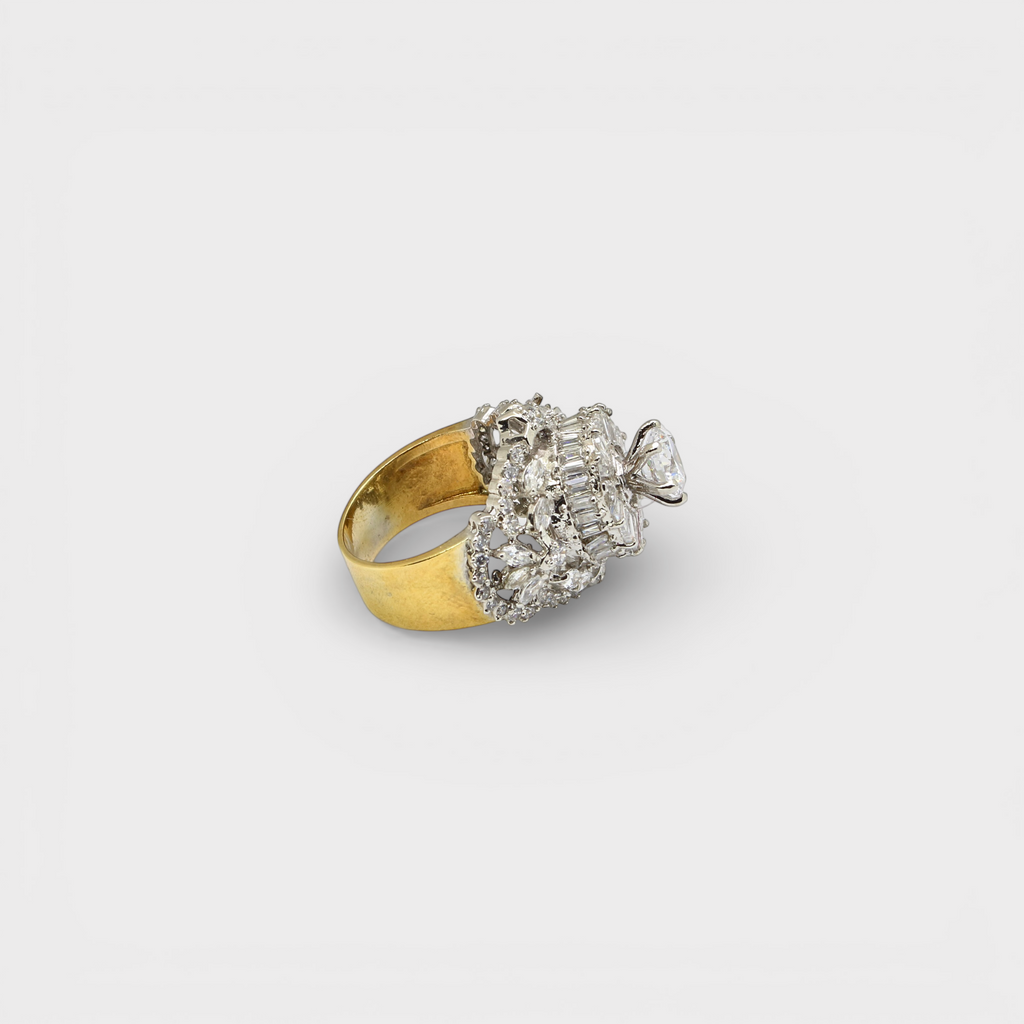 Imperial Halo Statement Ring – Multi-Layer CZ