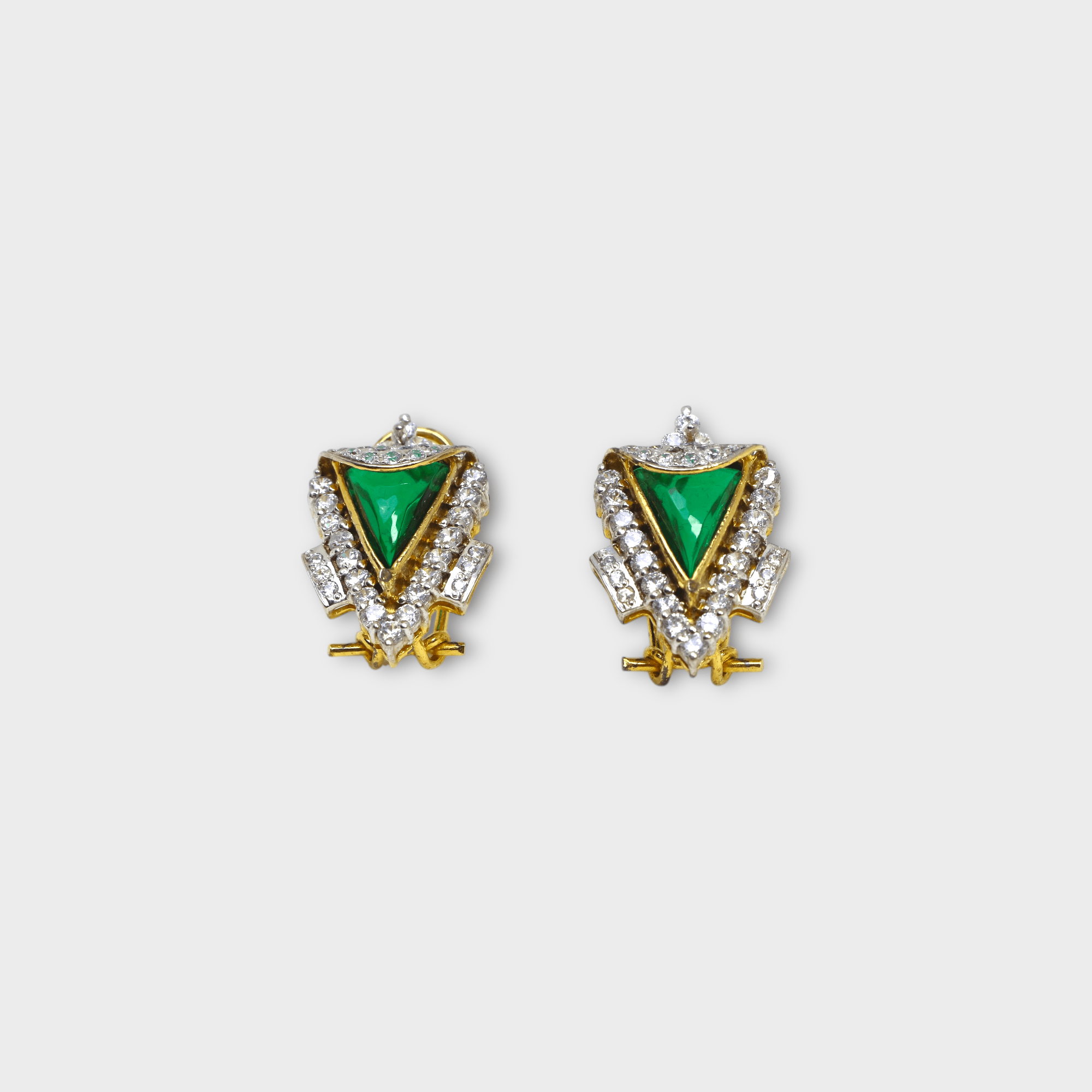 Emerald Phoenix Studs - Monis Anas Jewellers