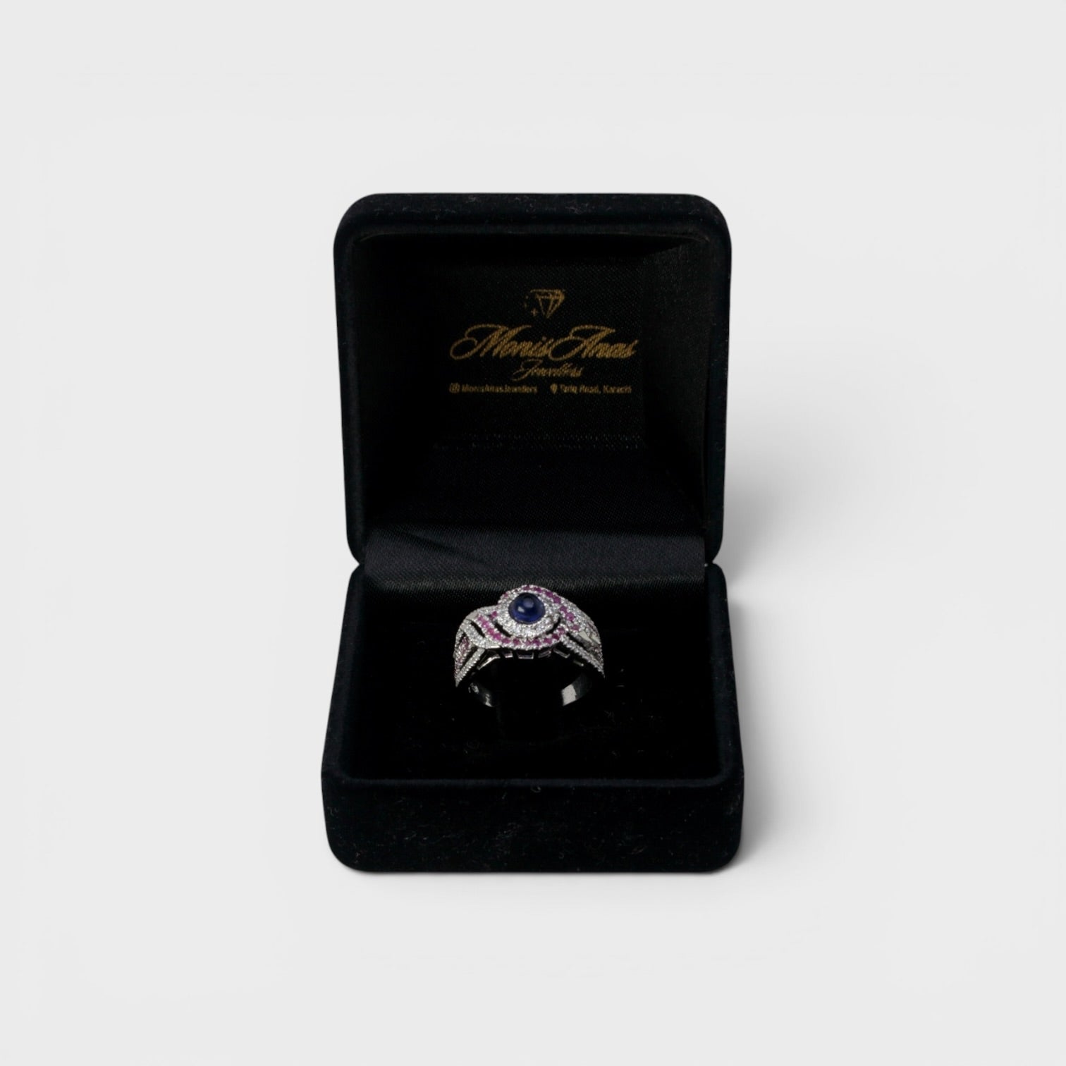 Ruby Mist Halo Ring