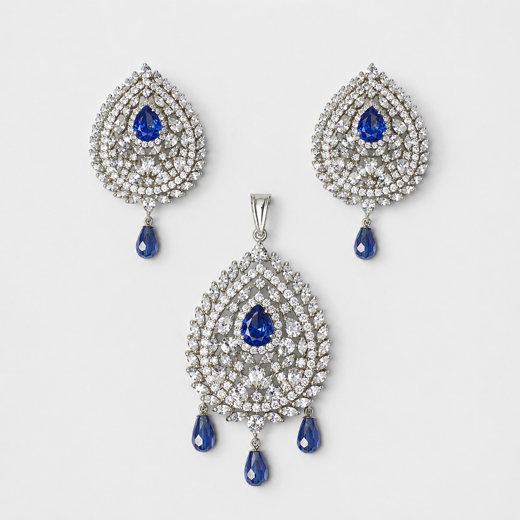 Sapphire Teardrop Set