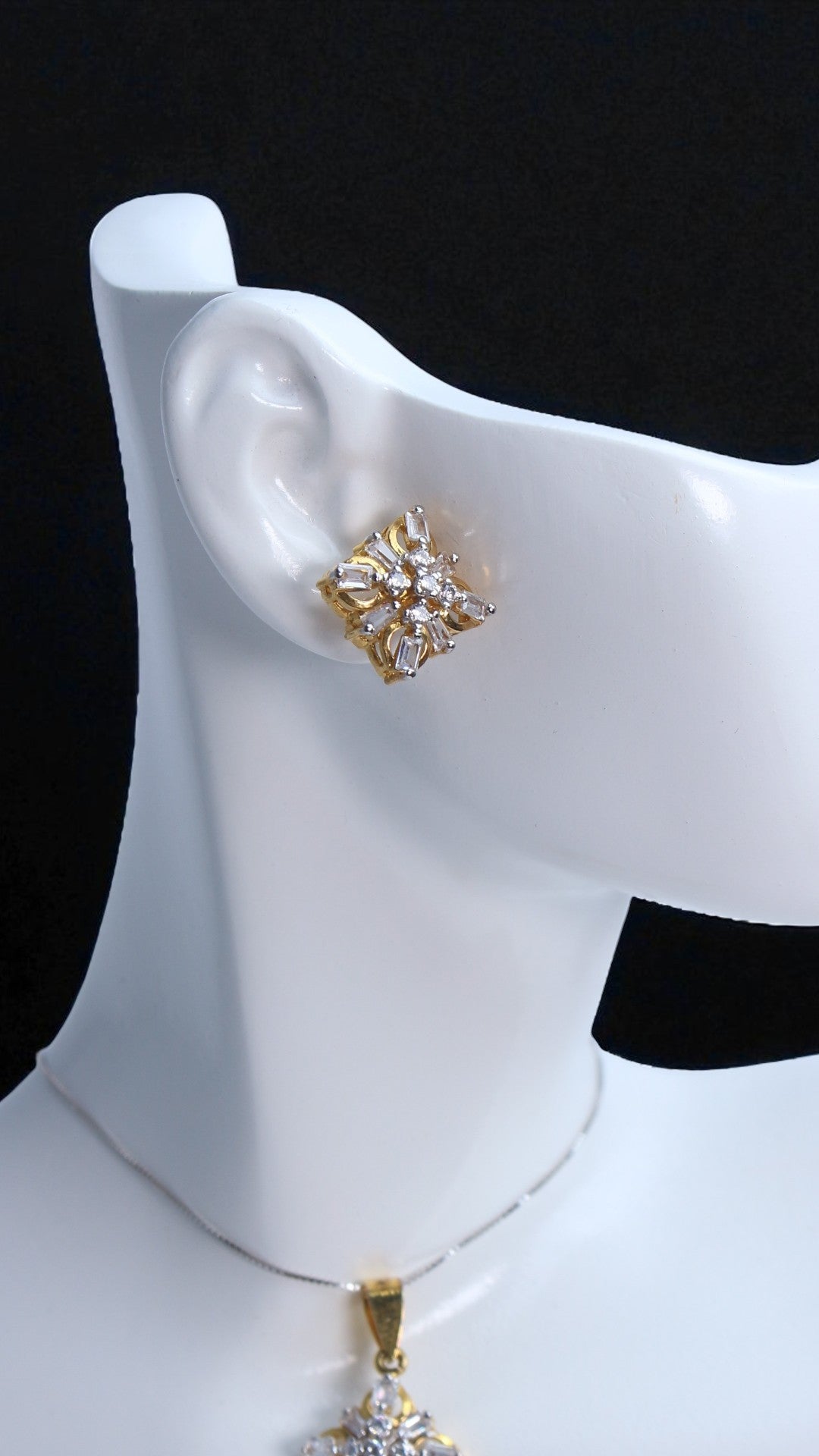 Golden Diamond Blossom Suite - Monis Anas Jewellers