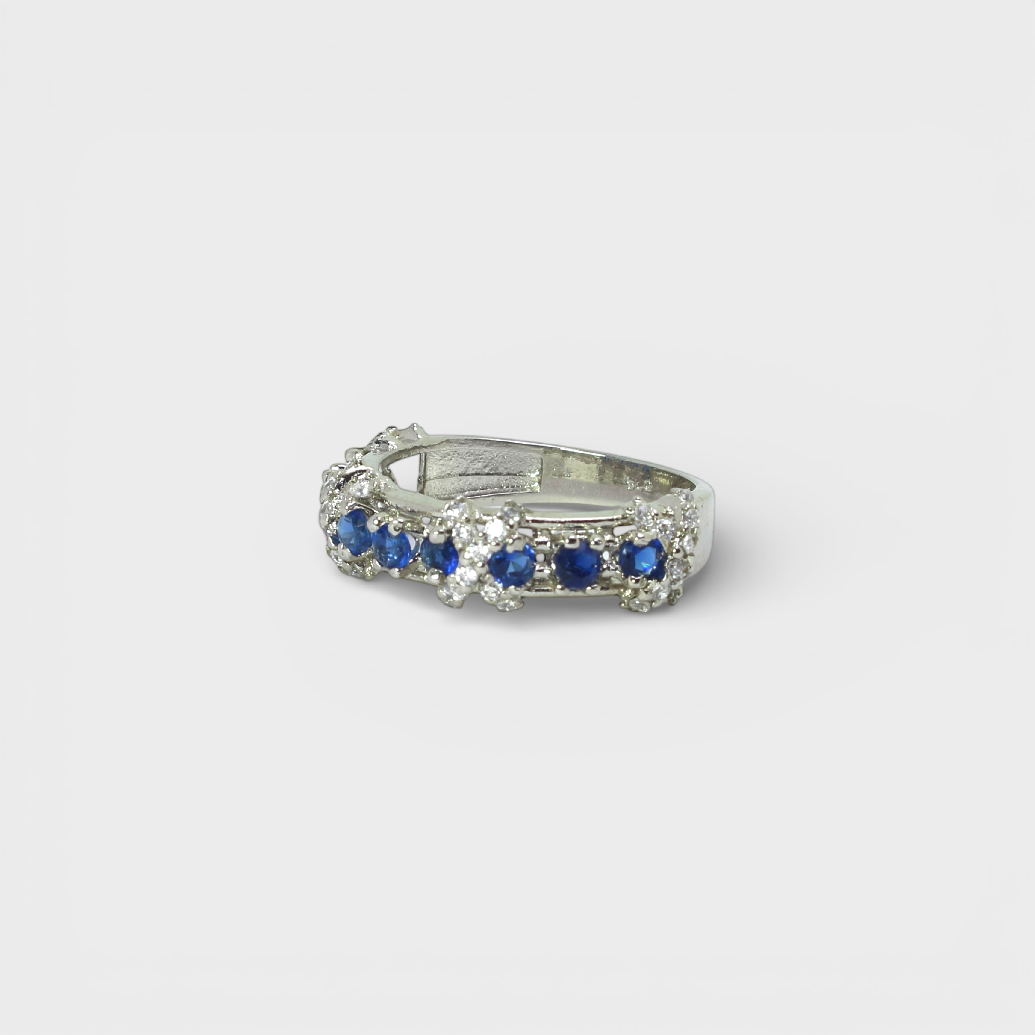 Blue Sapphire Eternity Band Ring