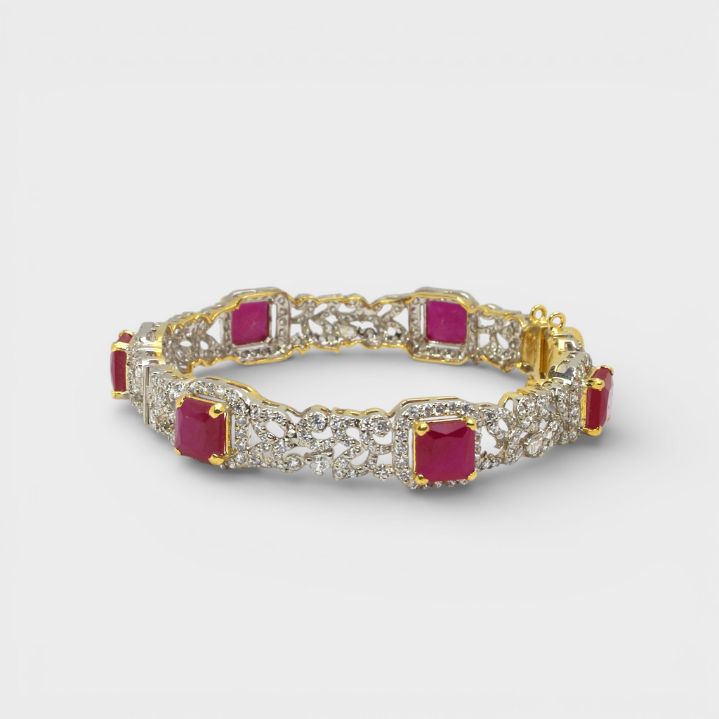 Ruby Openwork Bangle Bracelet
