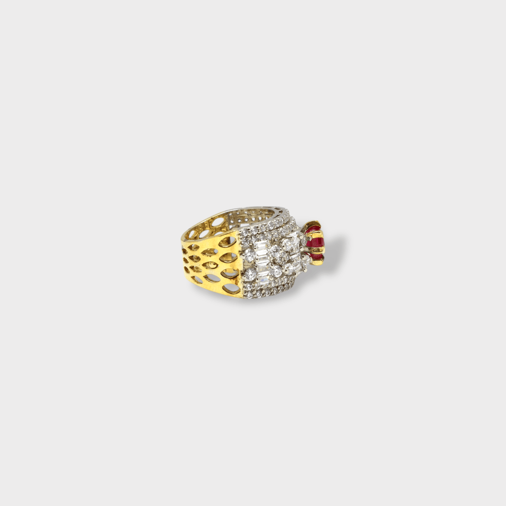 Ruby Coronet Ring - Monis Anas Jewellers