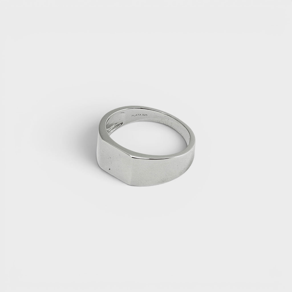 Silver Flat Signet Ring