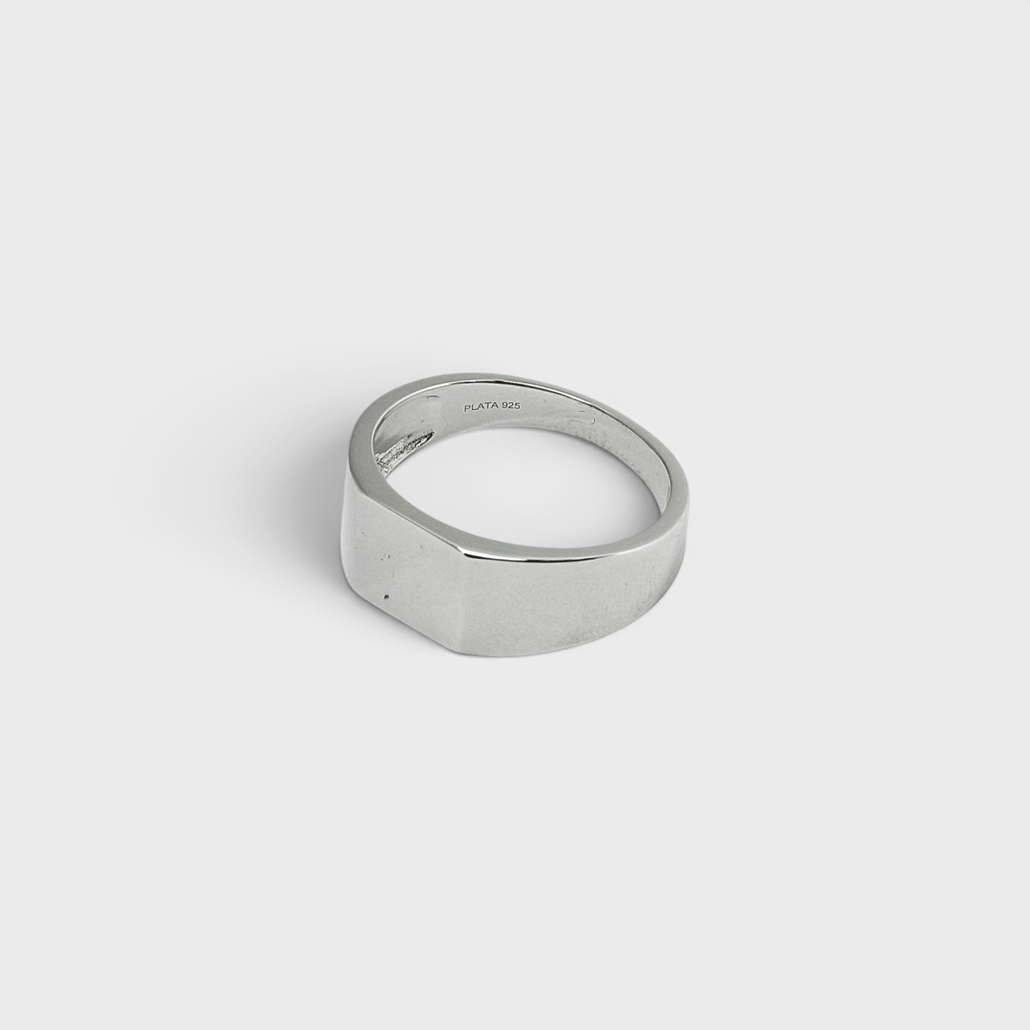 Silver Flat Signet Ring