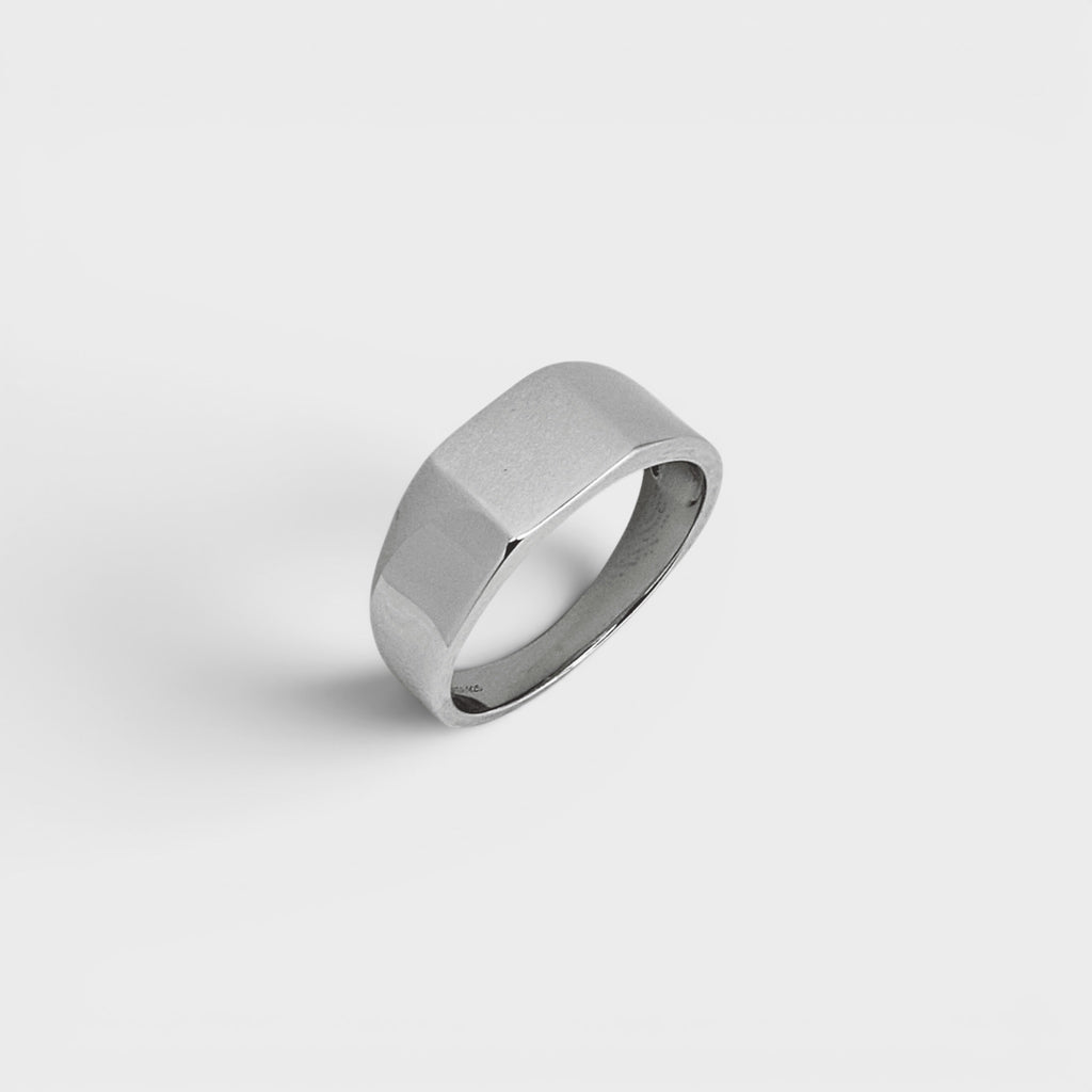 Silver Flat Signet Ring