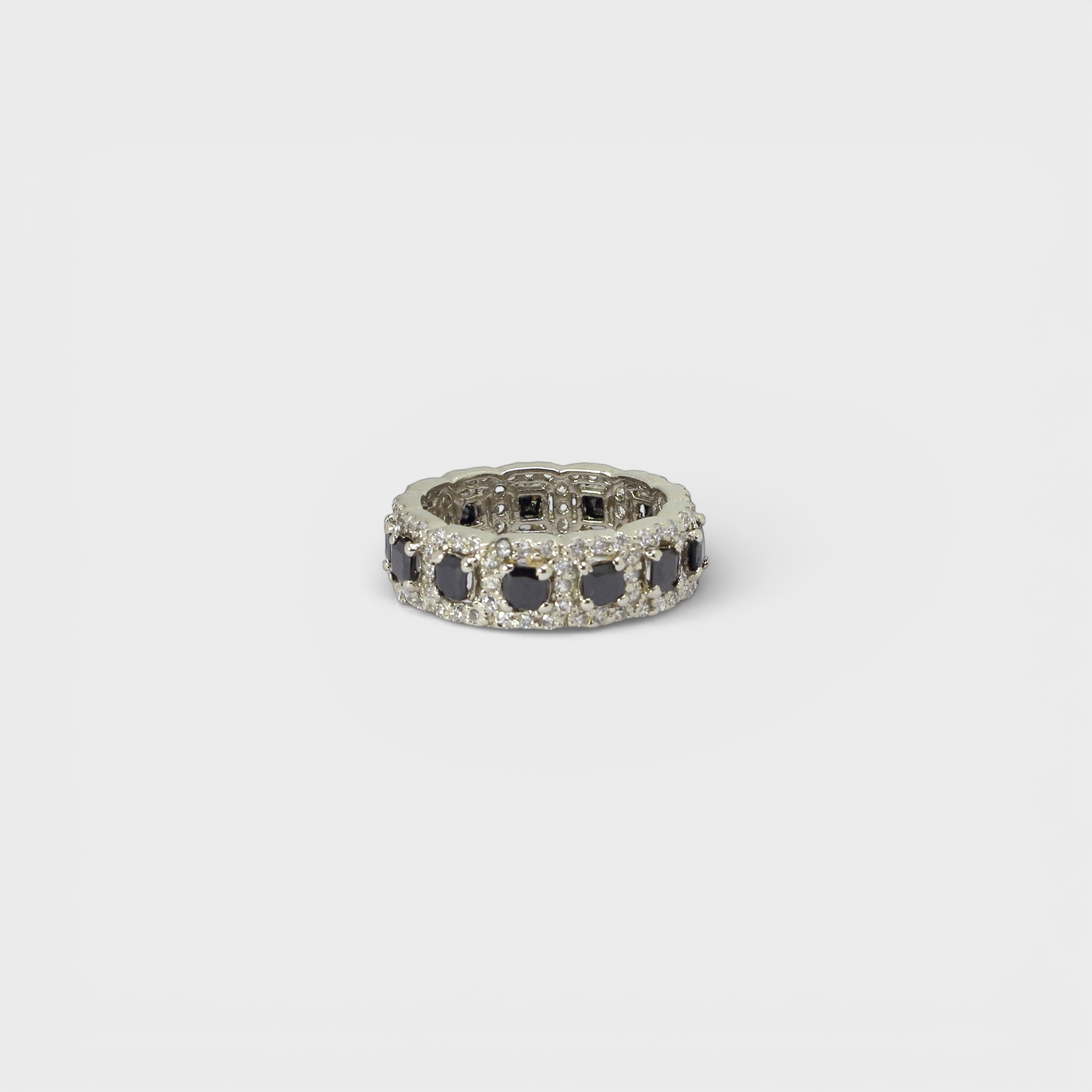 Black Sapphire Eternity Band Ring