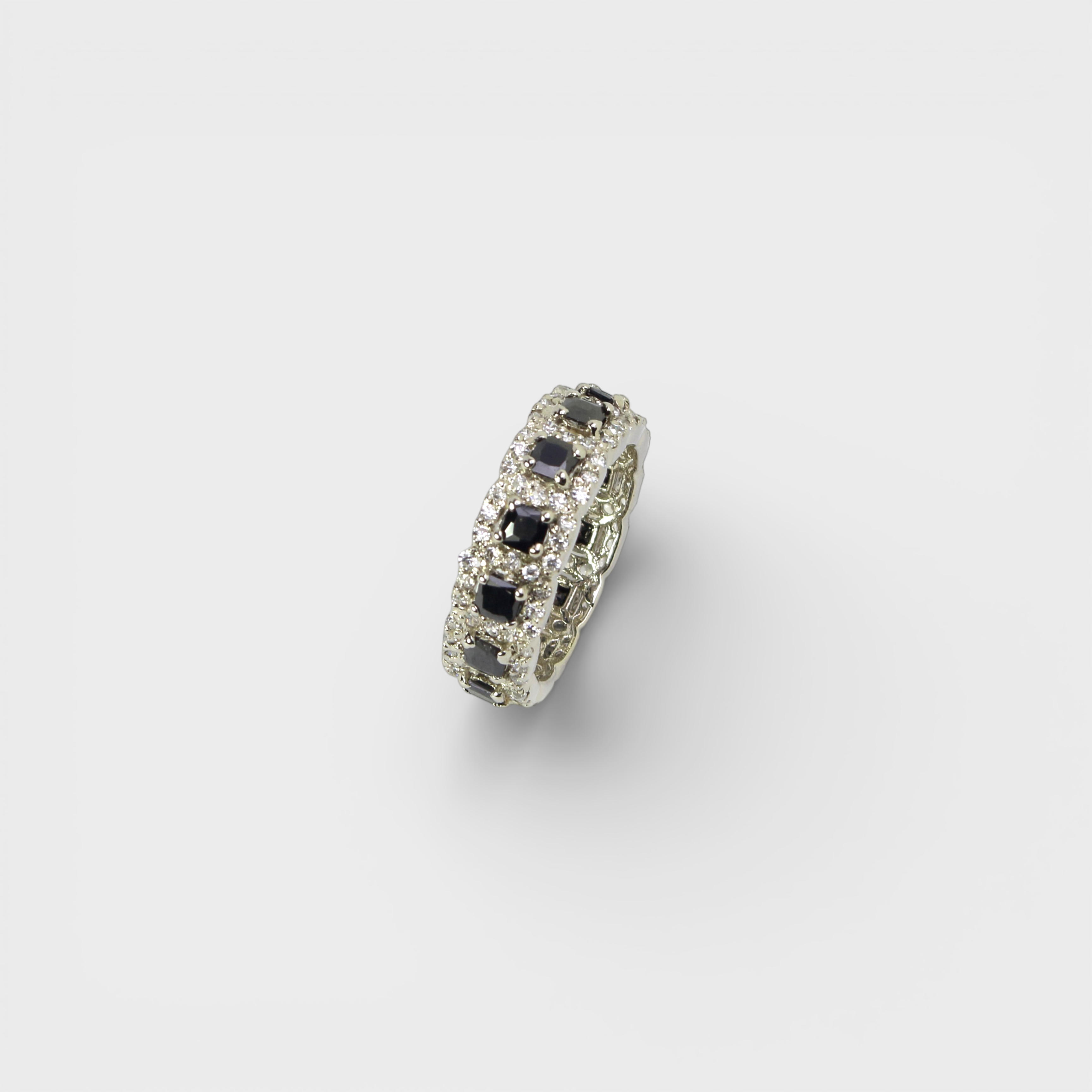 Black Sapphire Eternity Band Ring