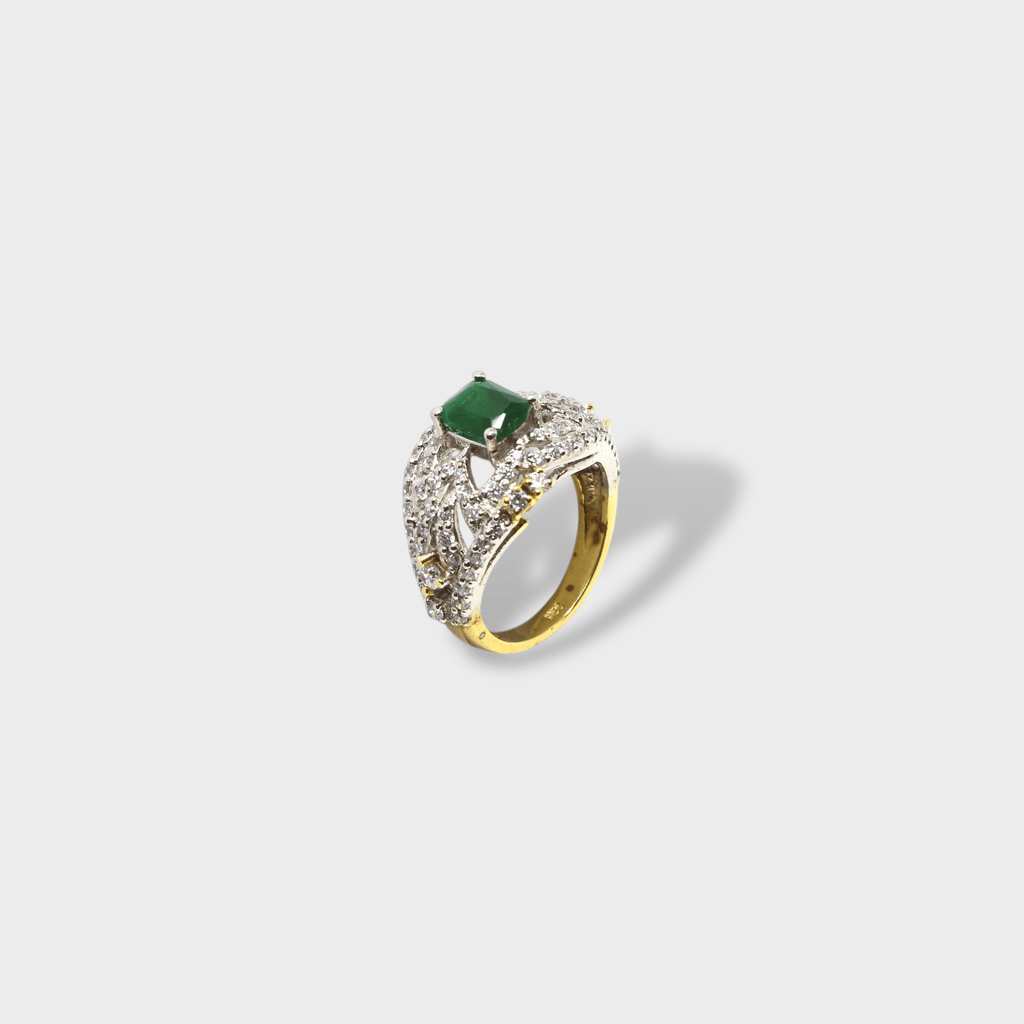Emerald Enigma Ring - Monis Anas Jewellers