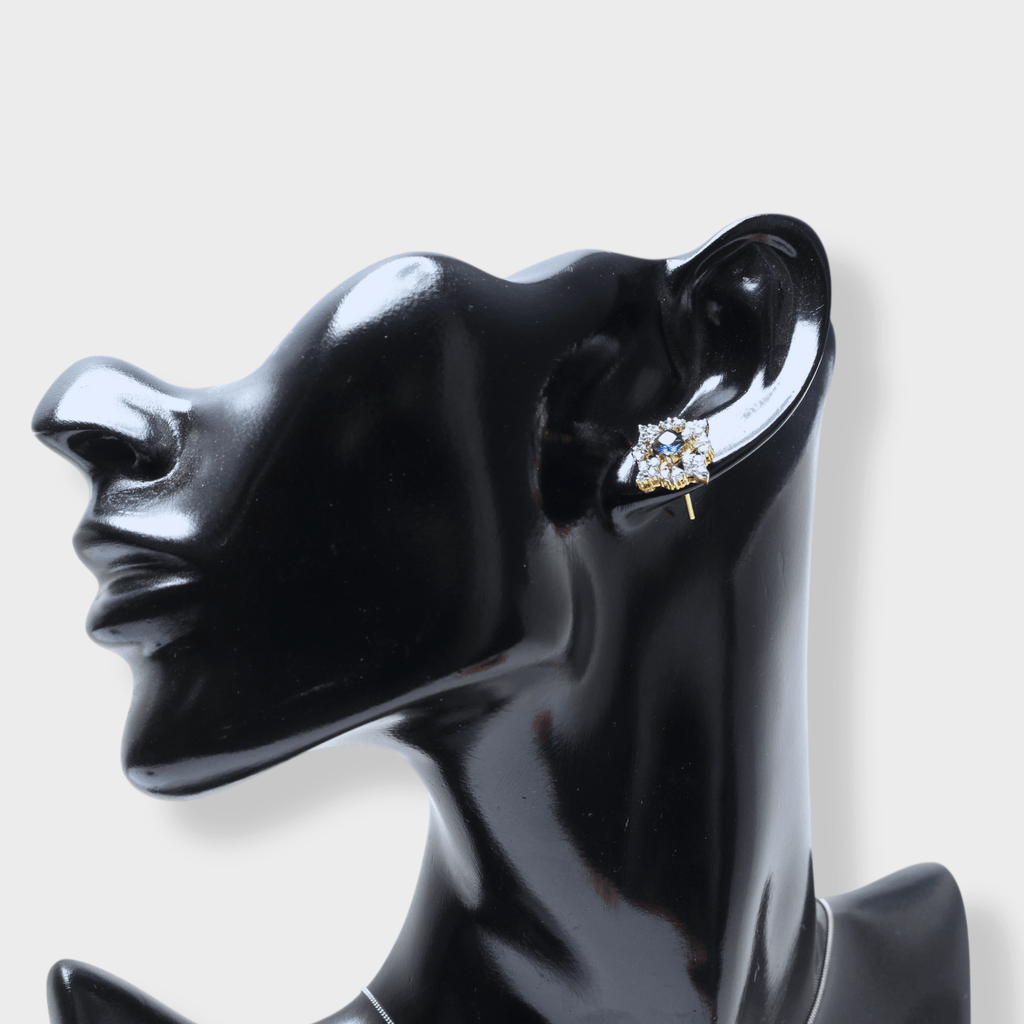 Royal Sapphire Blossom Locket Suite - Monis Anas Jewellers