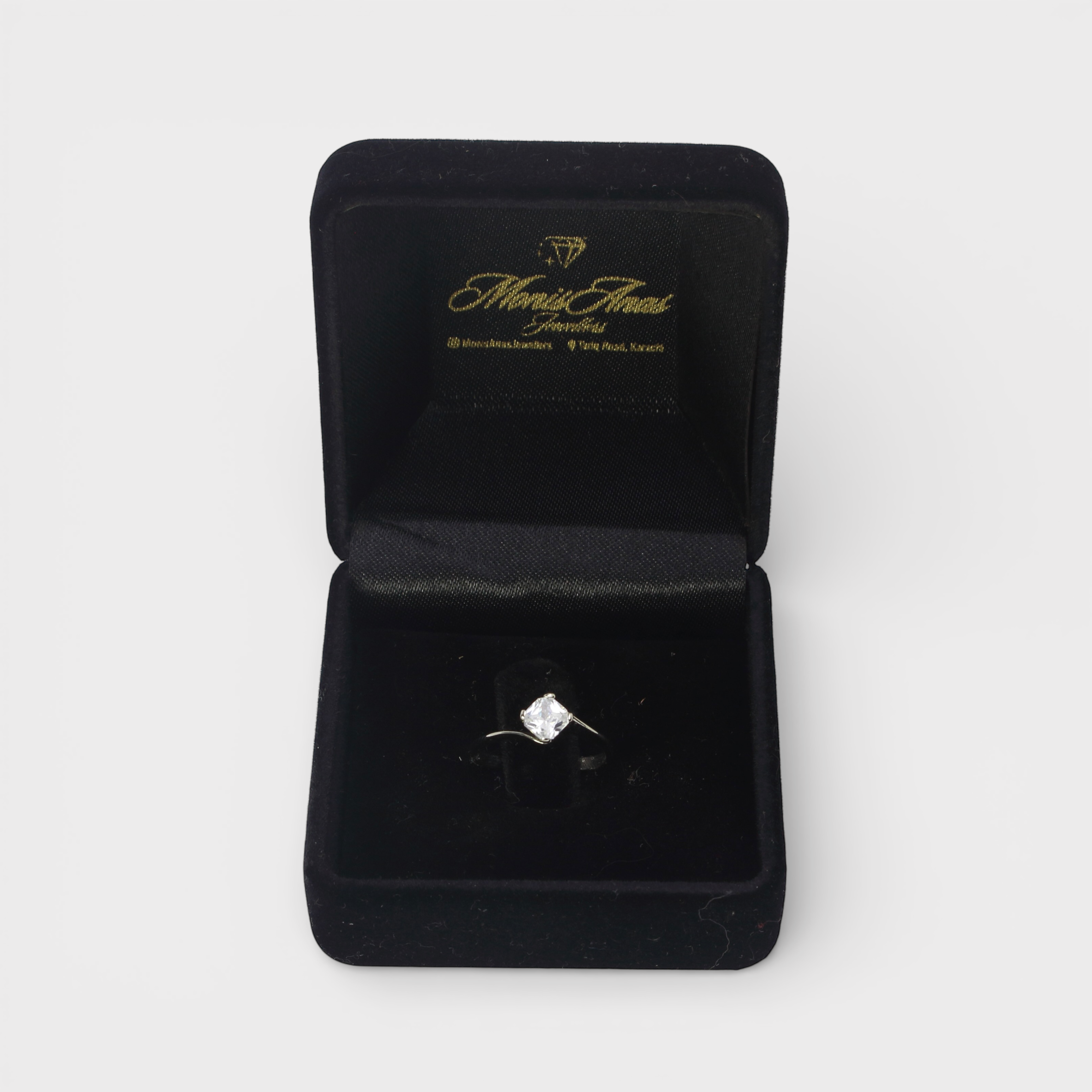Princess-Cut CZ Solitaire Ring