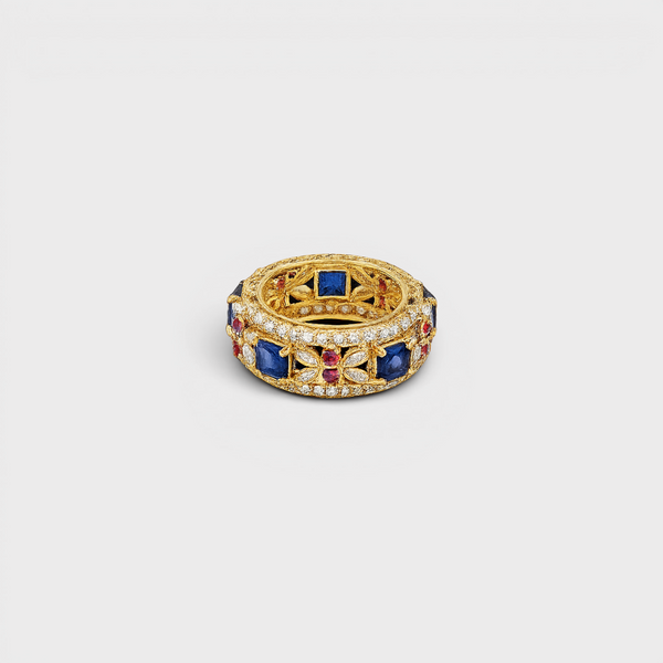 Sapphire Mosaic Band