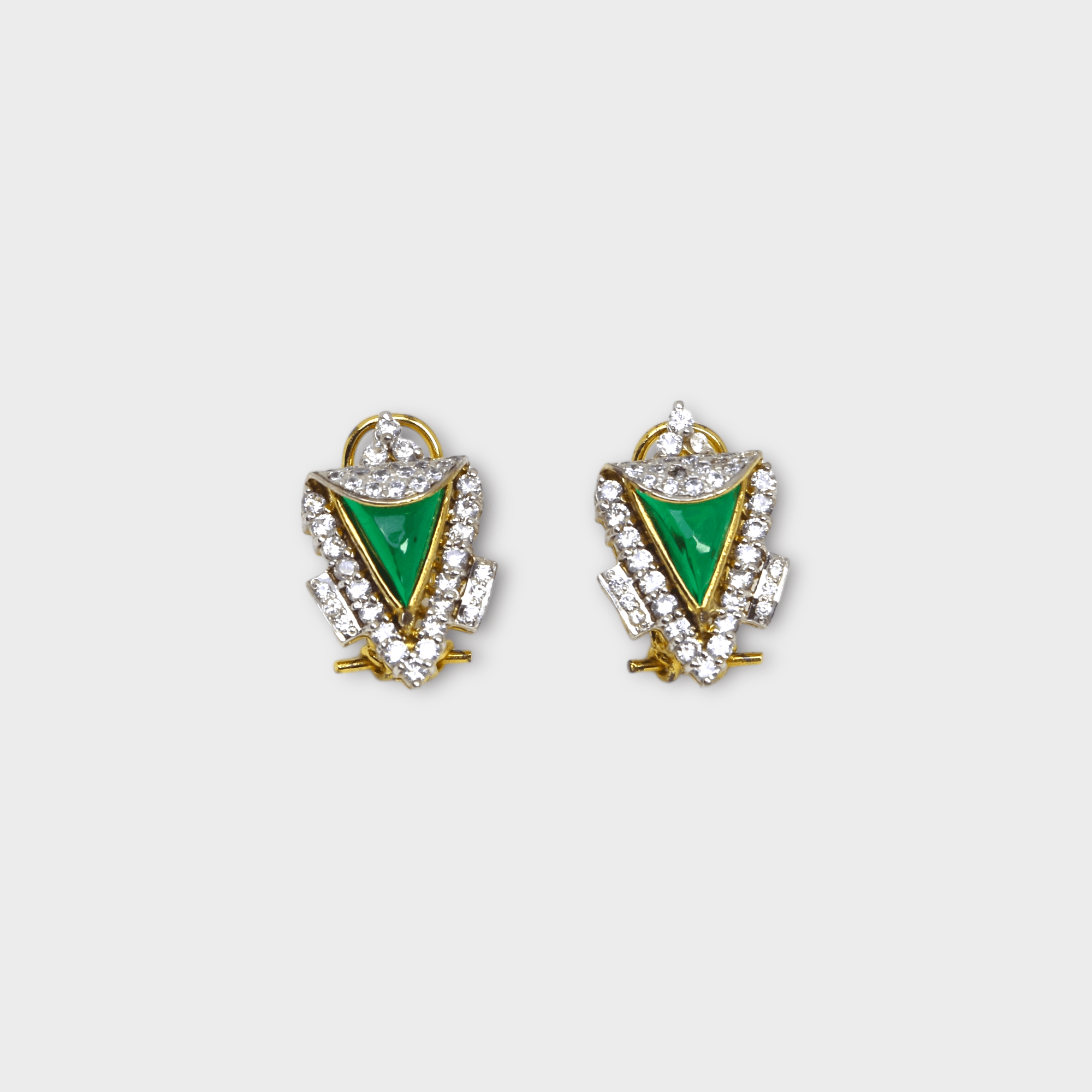 Emerald Phoenix Studs - Monis Anas Jewellers