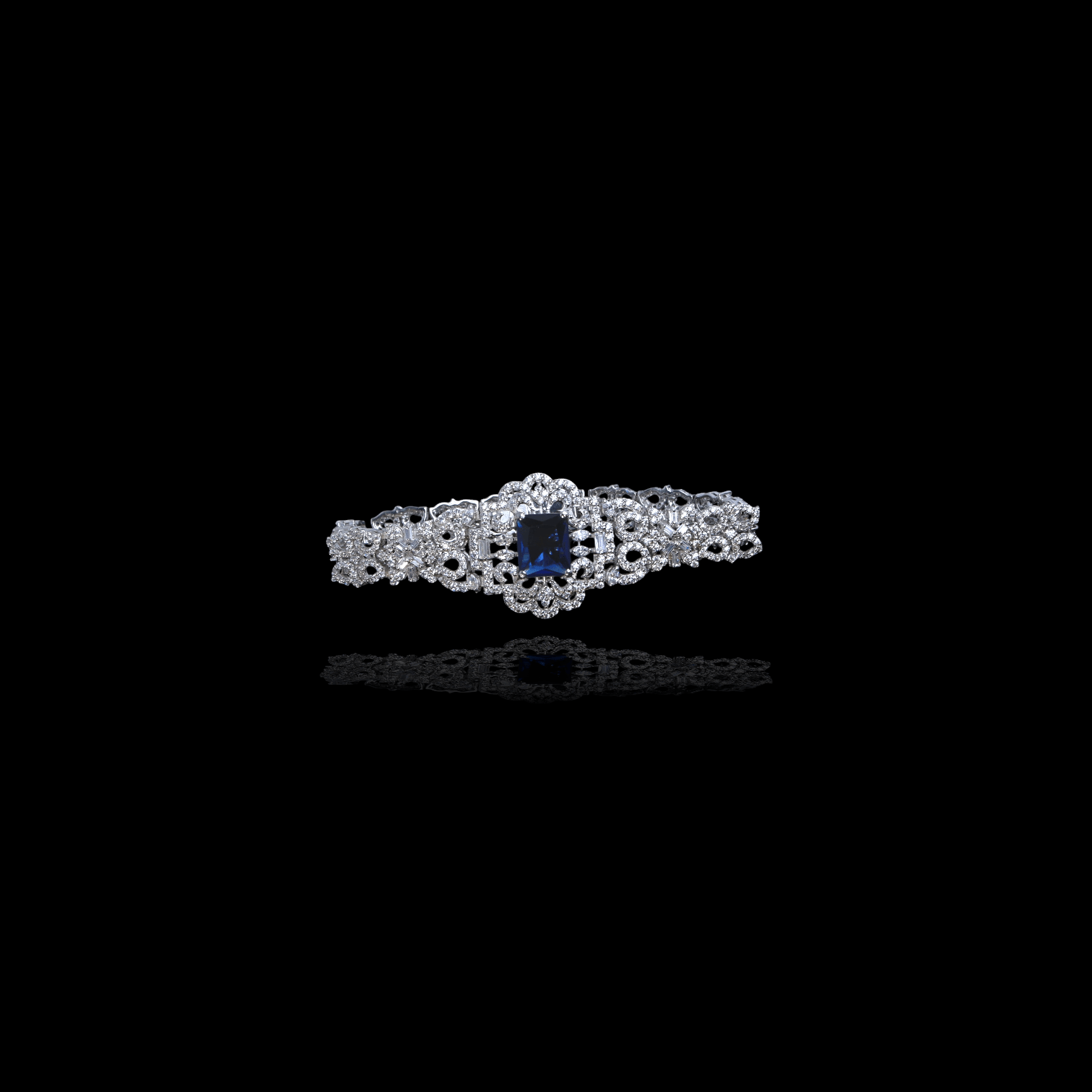 Royal Sapphire Infinity Bracelet - Monis Anas Jewellers