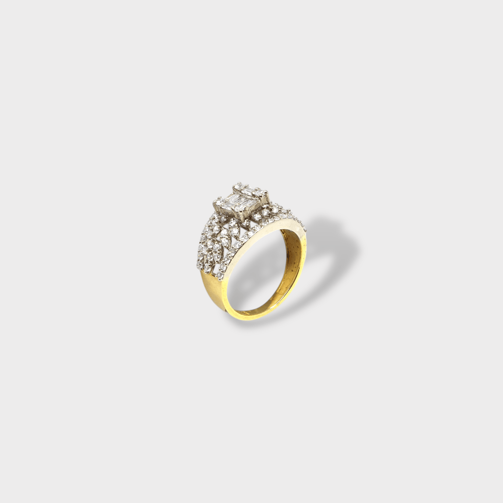 Crystal Cascade Ring - Monis Anas Jewellers
