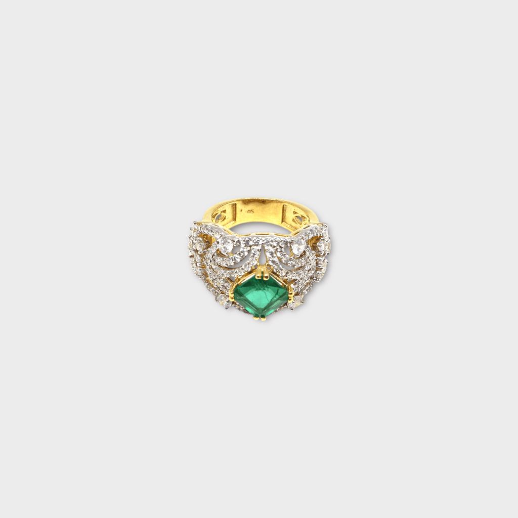 Emerald Majesty Ring - Monis Anas Jewellers