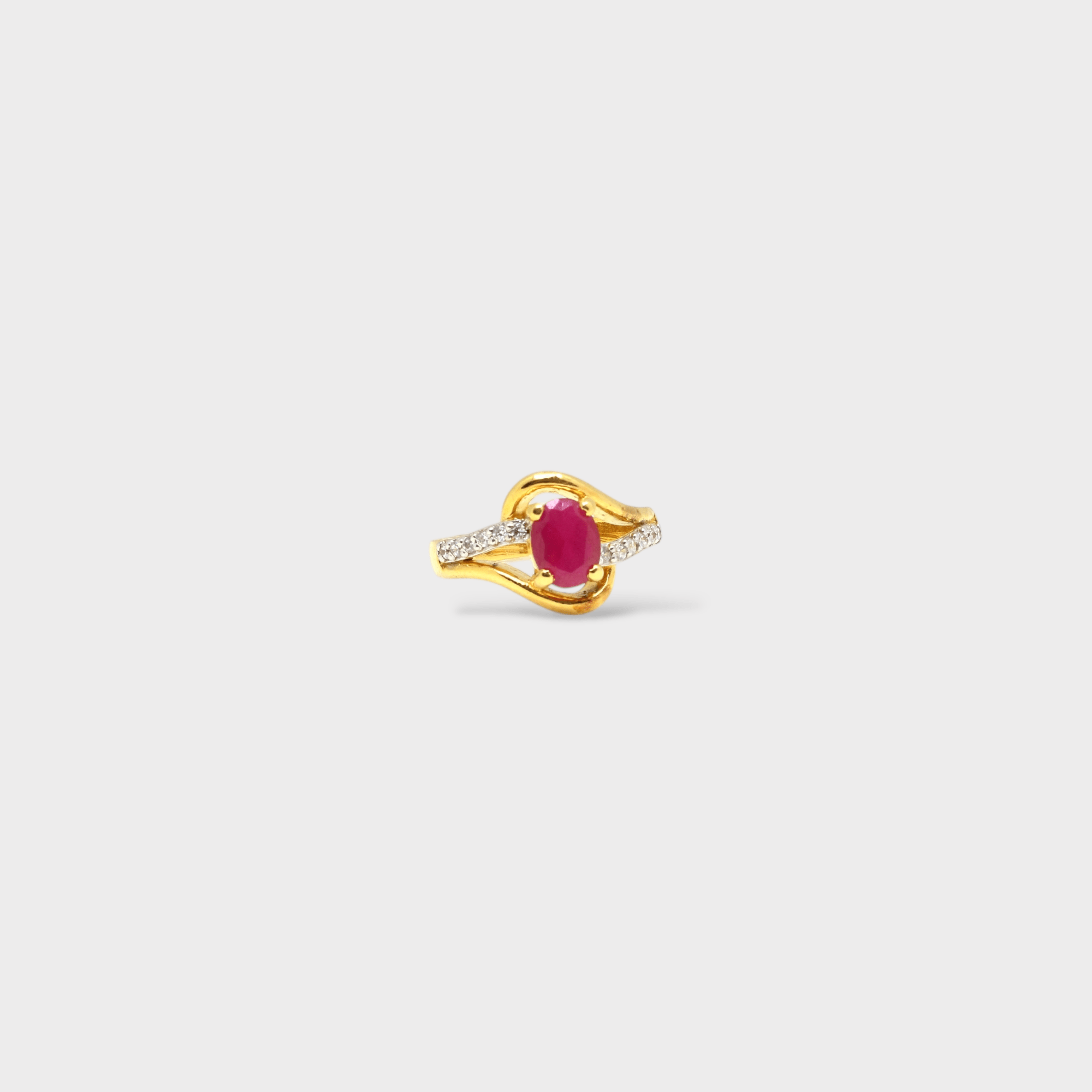 Ruby Twist Ring - Monis Anas Jewellers