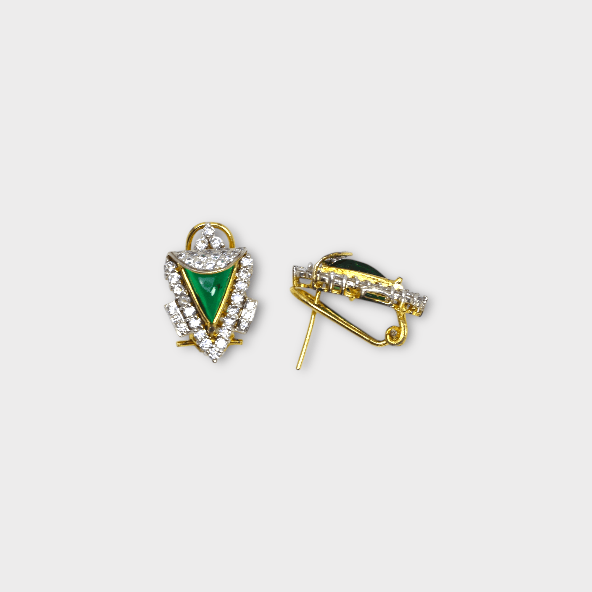Emerald Phoenix Studs - Monis Anas Jewellers