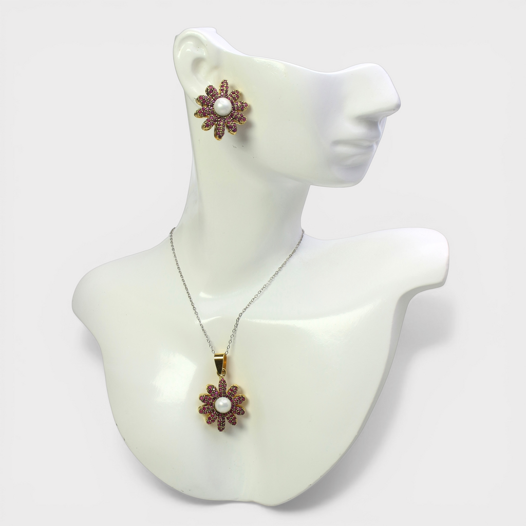 Ruby Pearl Daisy Set