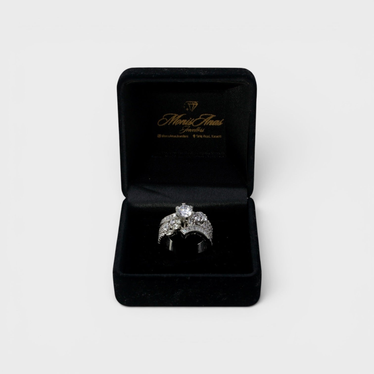 Crystal Wave Cascade Ring