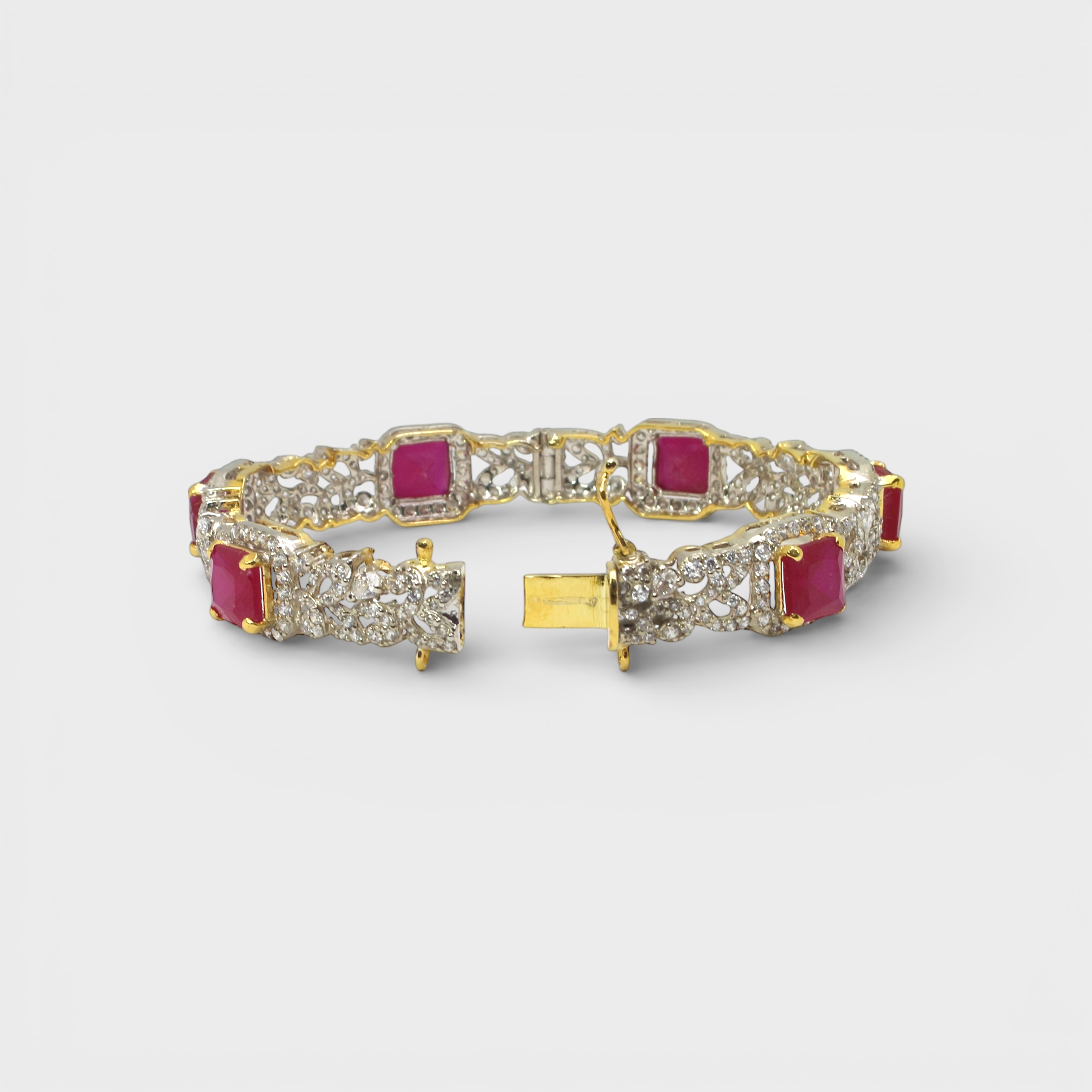 Ruby Openwork Bangle Bracelet