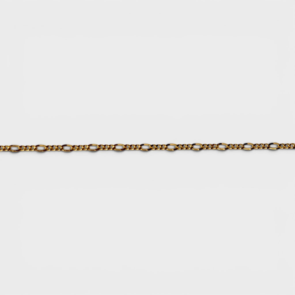 Gold Figaro Chain | 1.7mm | 18K Gold Plated