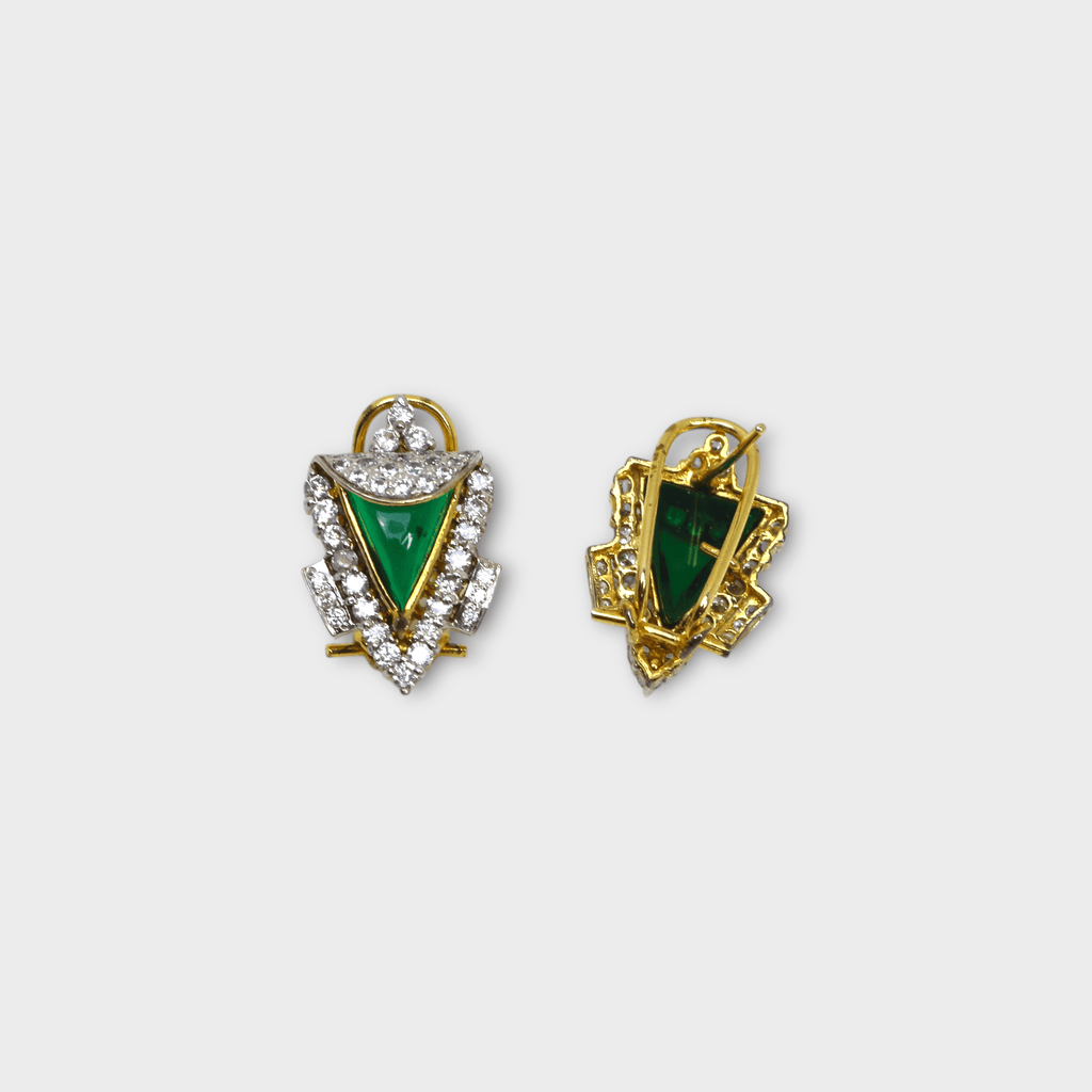 Emerald Phoenix Studs - Monis Anas Jewellers