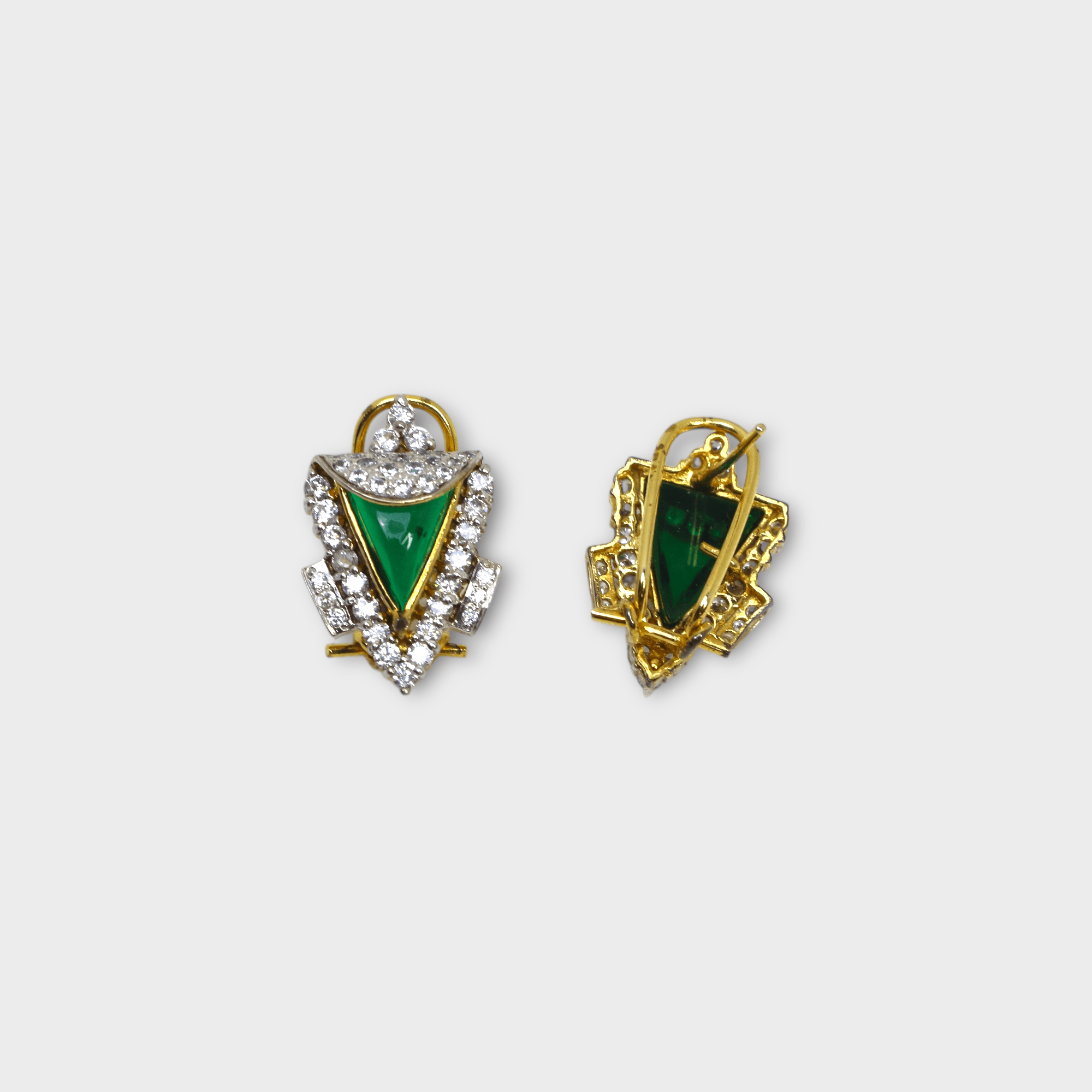 Emerald Phoenix Studs - Monis Anas Jewellers