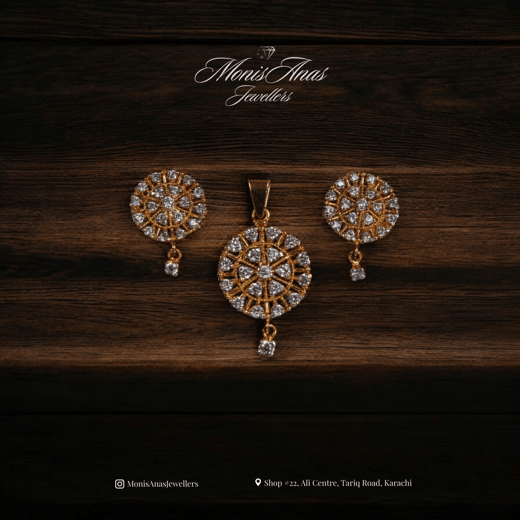 Mandala Drop Set - Monis Anas Jewellers