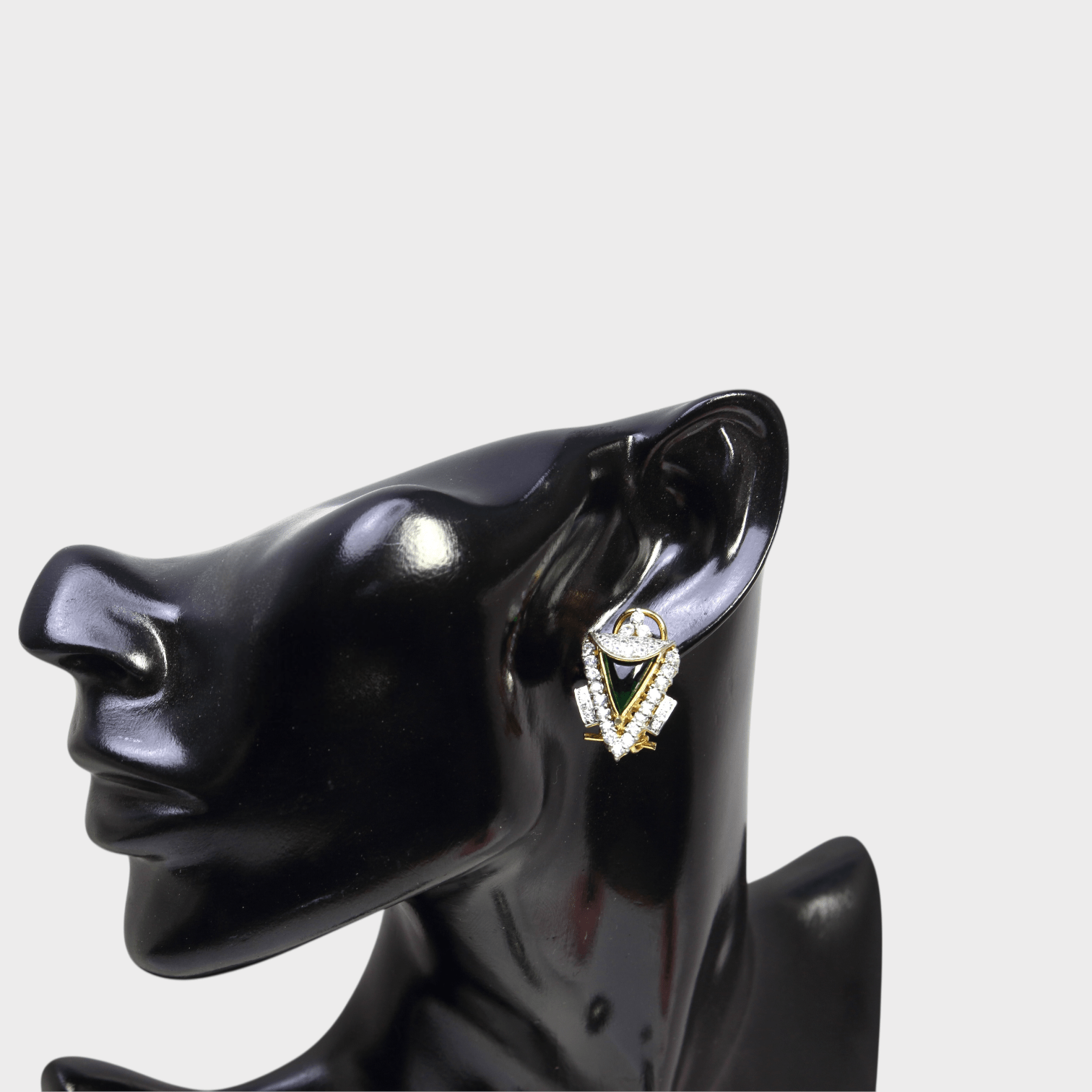 Emerald Phoenix Studs - Monis Anas Jewellers