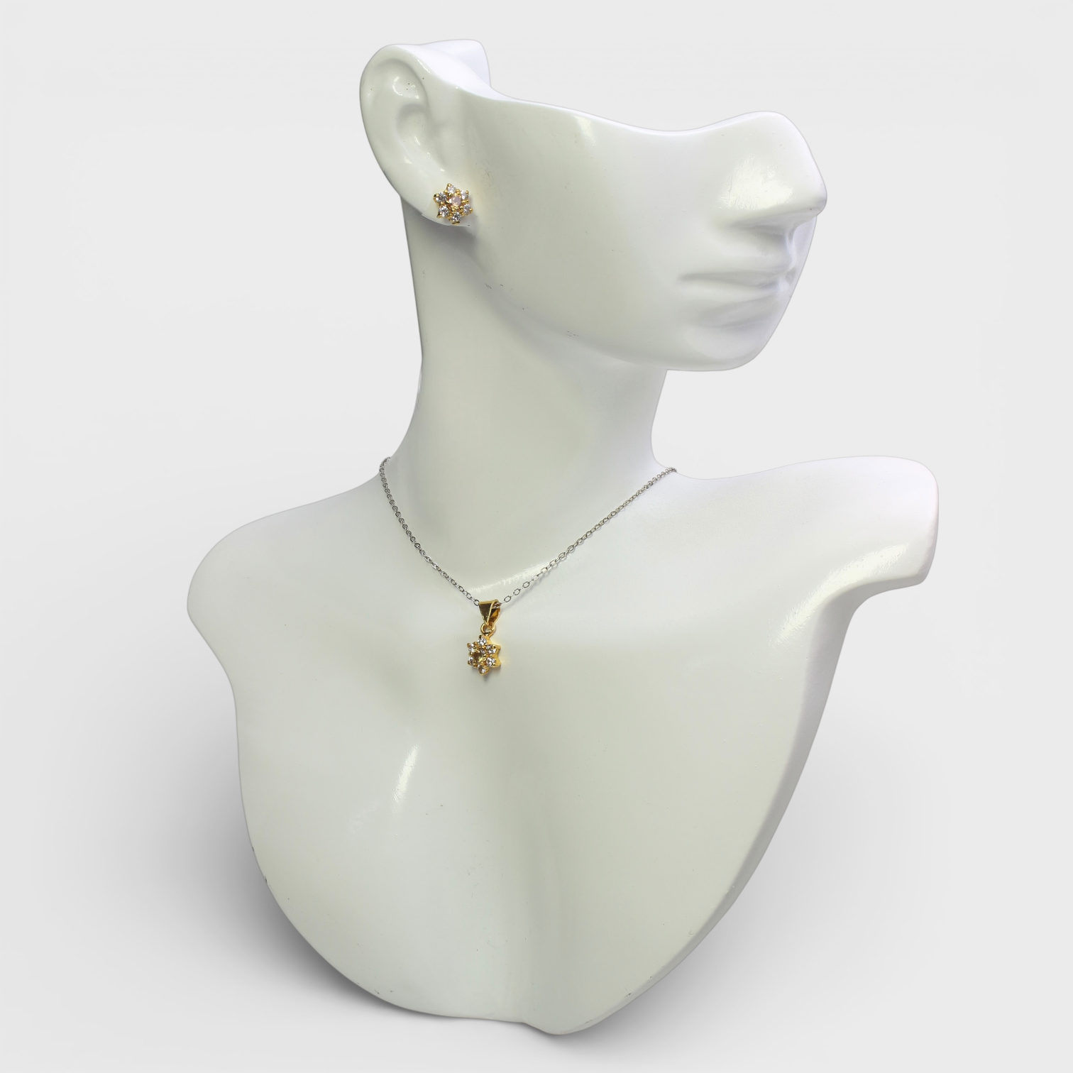 Champagne Zircon Starburst Set