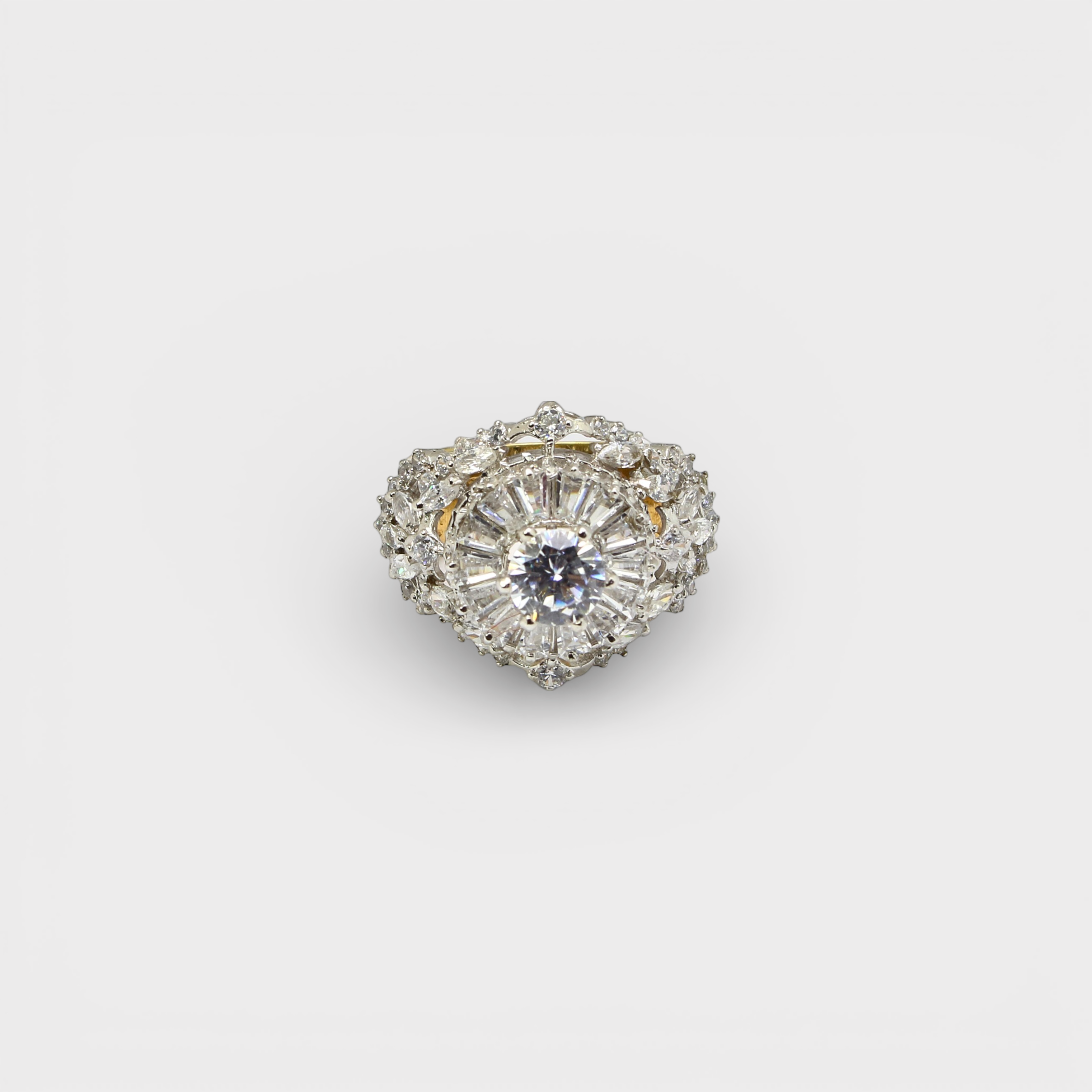 Imperial Halo Statement Ring – Multi-Layer CZ