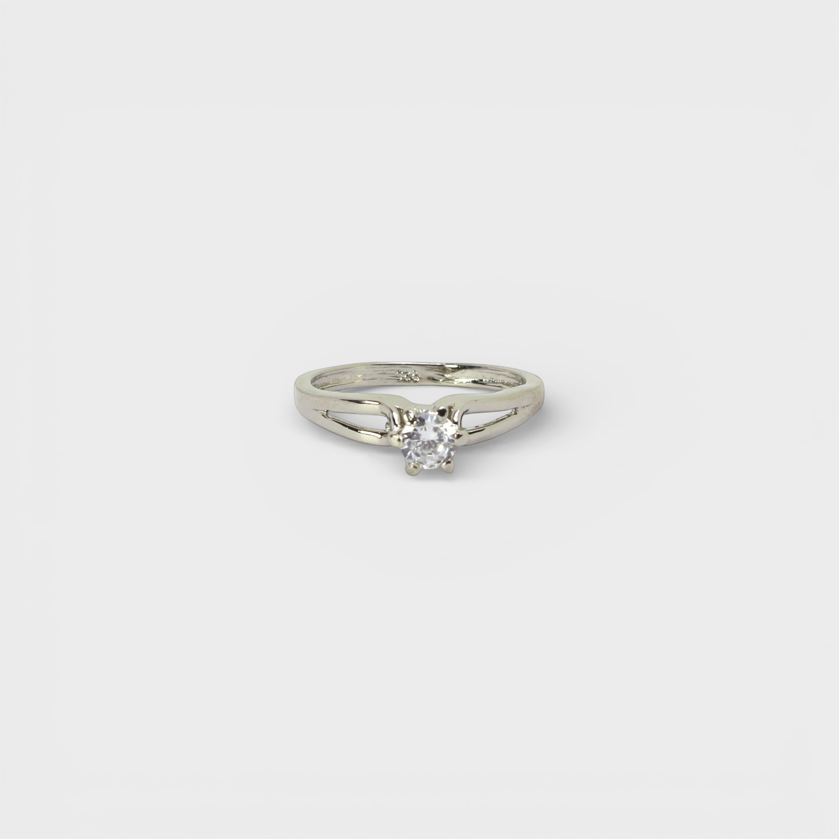 Clear CZ Solitaire Ring