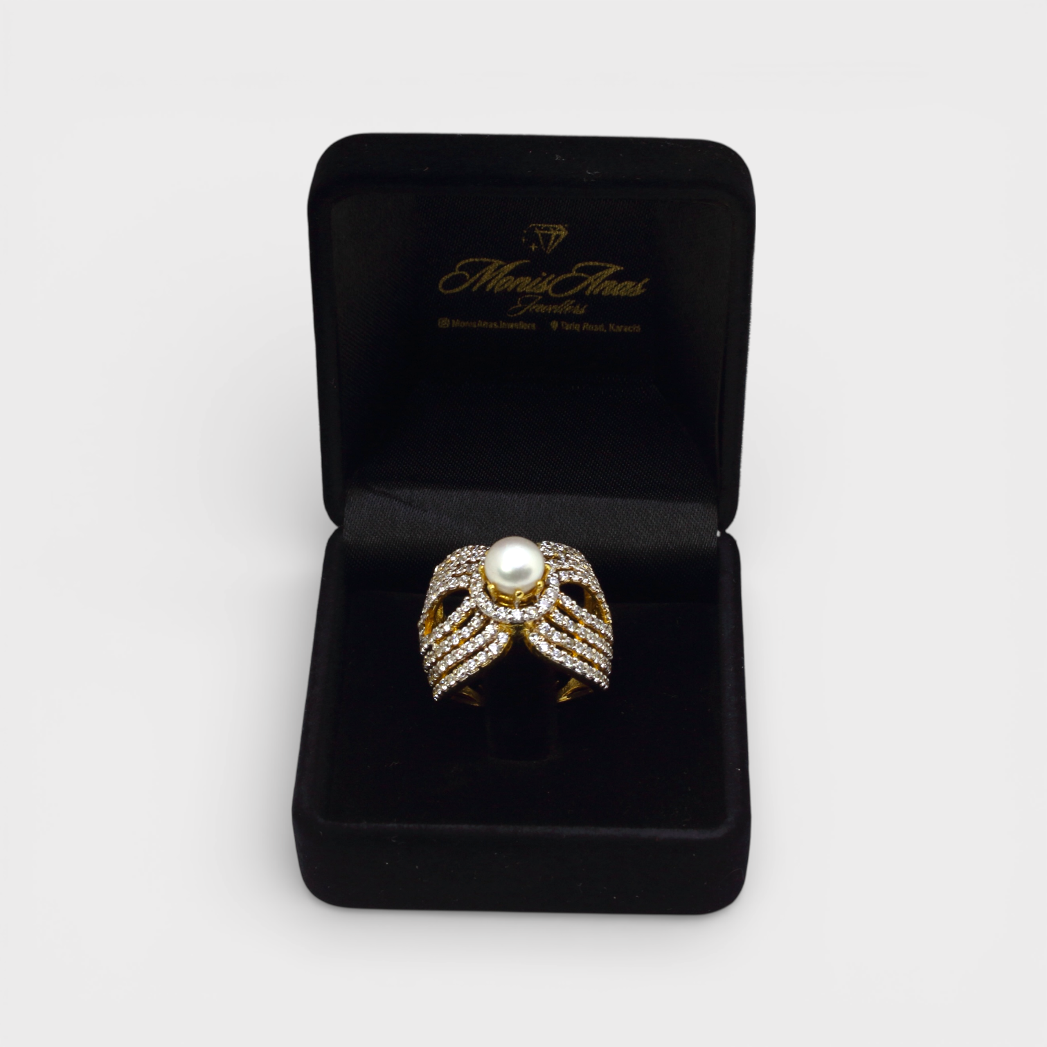 Pearl Bow Statement Ring